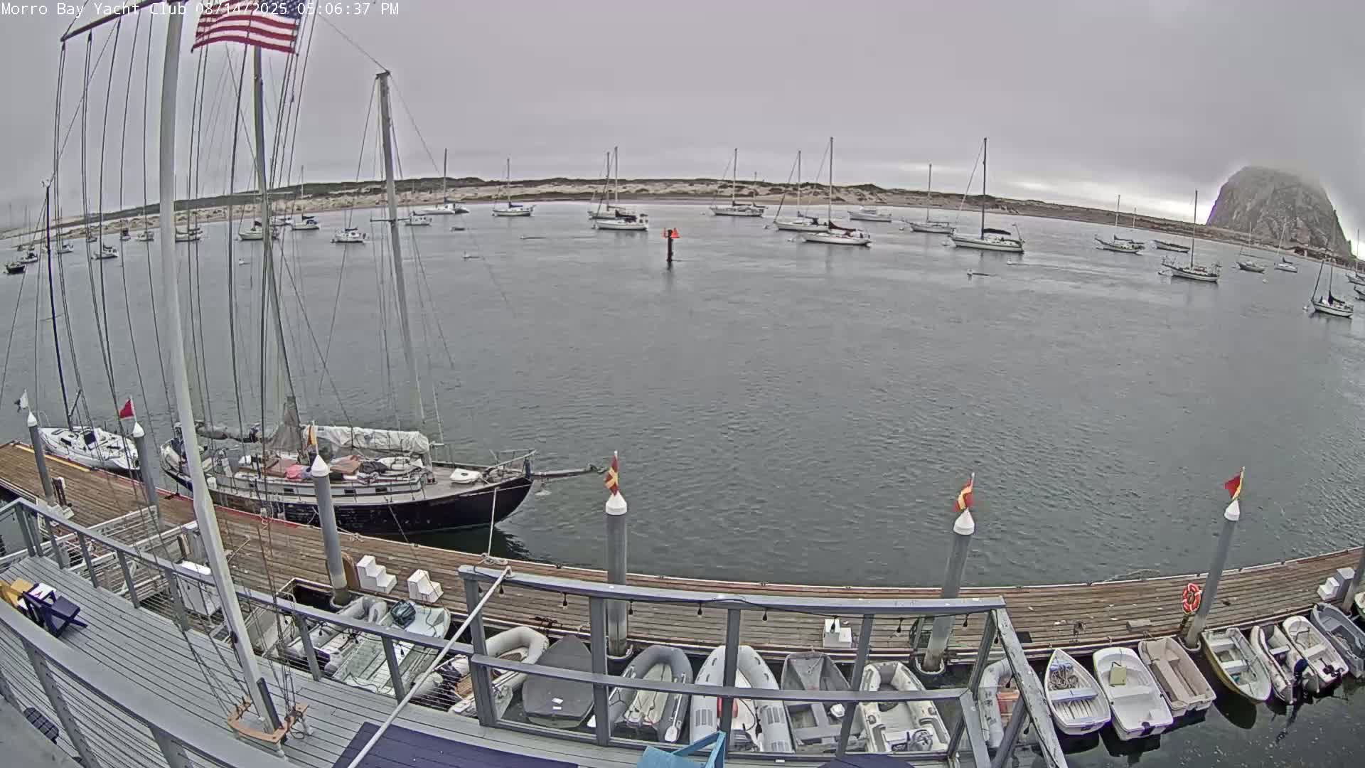 Morro Bay & Morro Bay Yatch Club Live Cam - Morro Bay, San Luis Obispo, California, USA