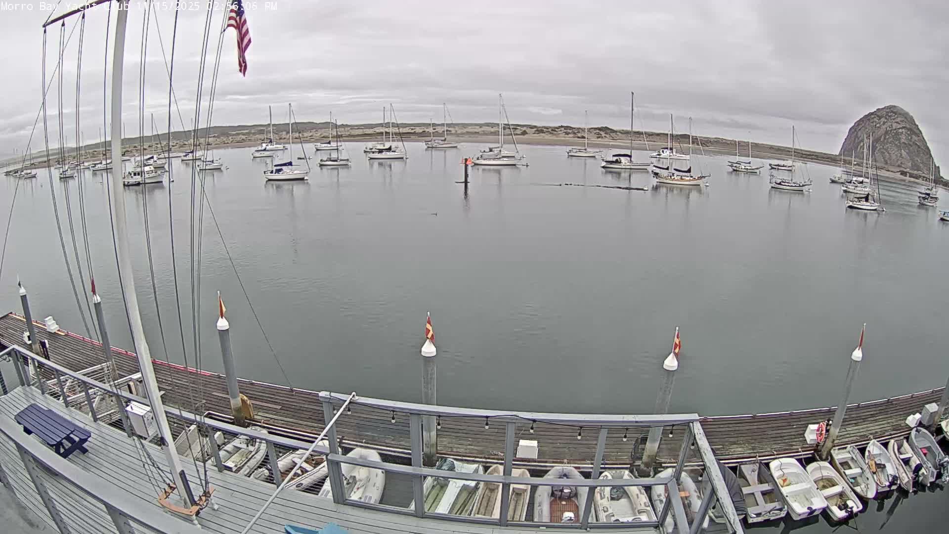 Morro Bay & Morro Bay Yatch Club Live Cam - Morro Bay, San Luis Obispo, California, USA