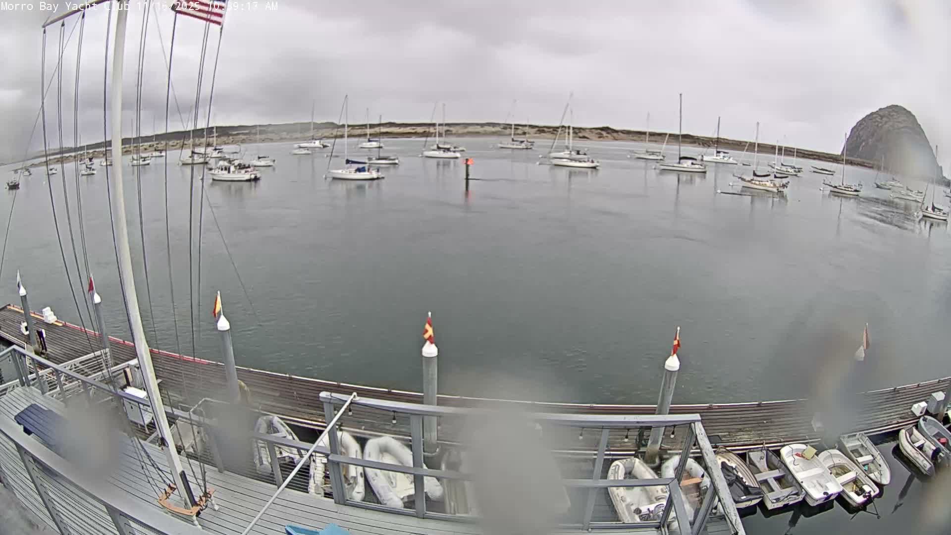 Morro Bay & Morro Bay Yatch Club Live Cam - Morro Bay, San Luis Obispo, California, USA
