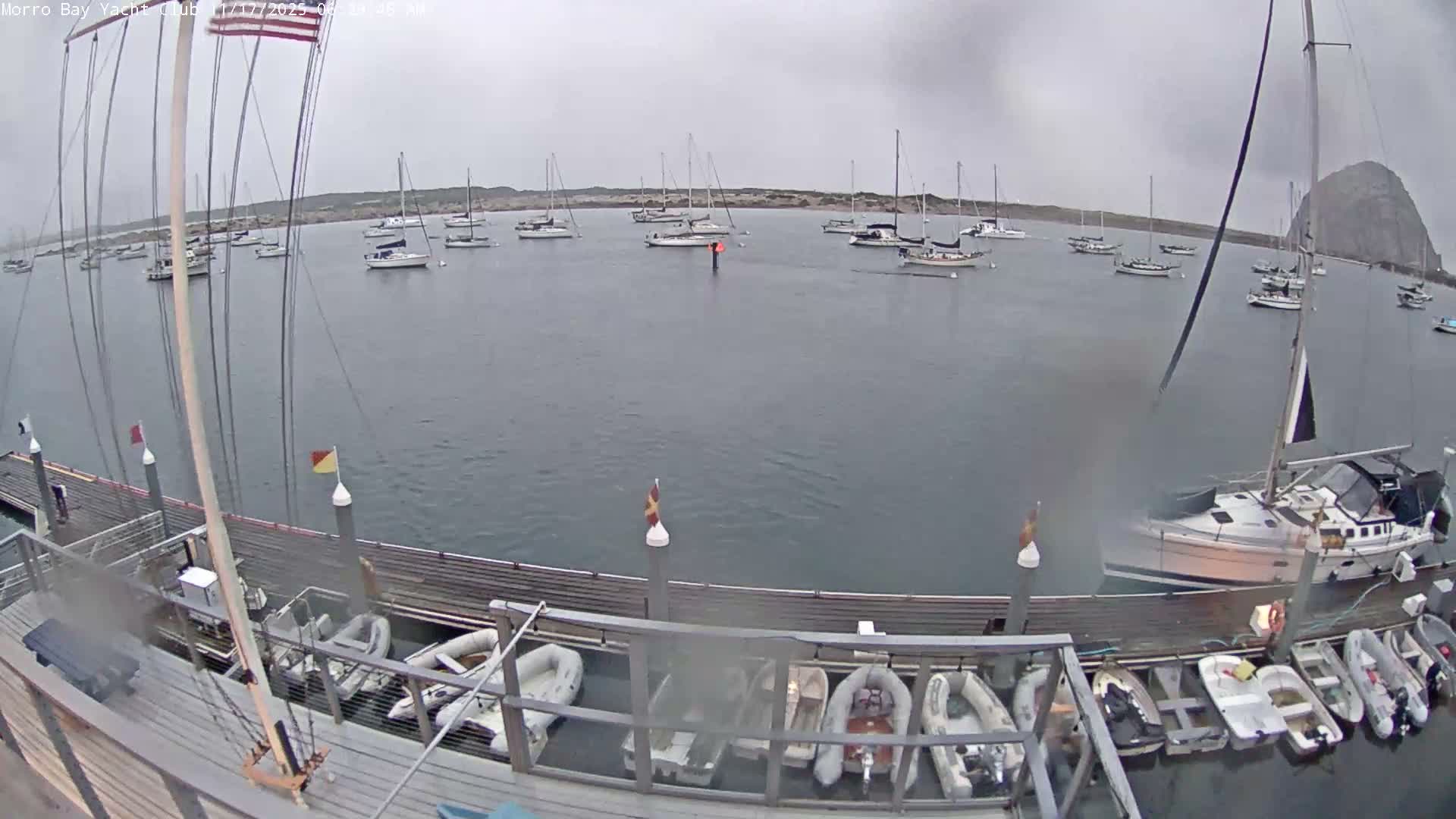 Morro Bay & Morro Bay Yatch Club Live Cam - Morro Bay, San Luis Obispo, California, USA