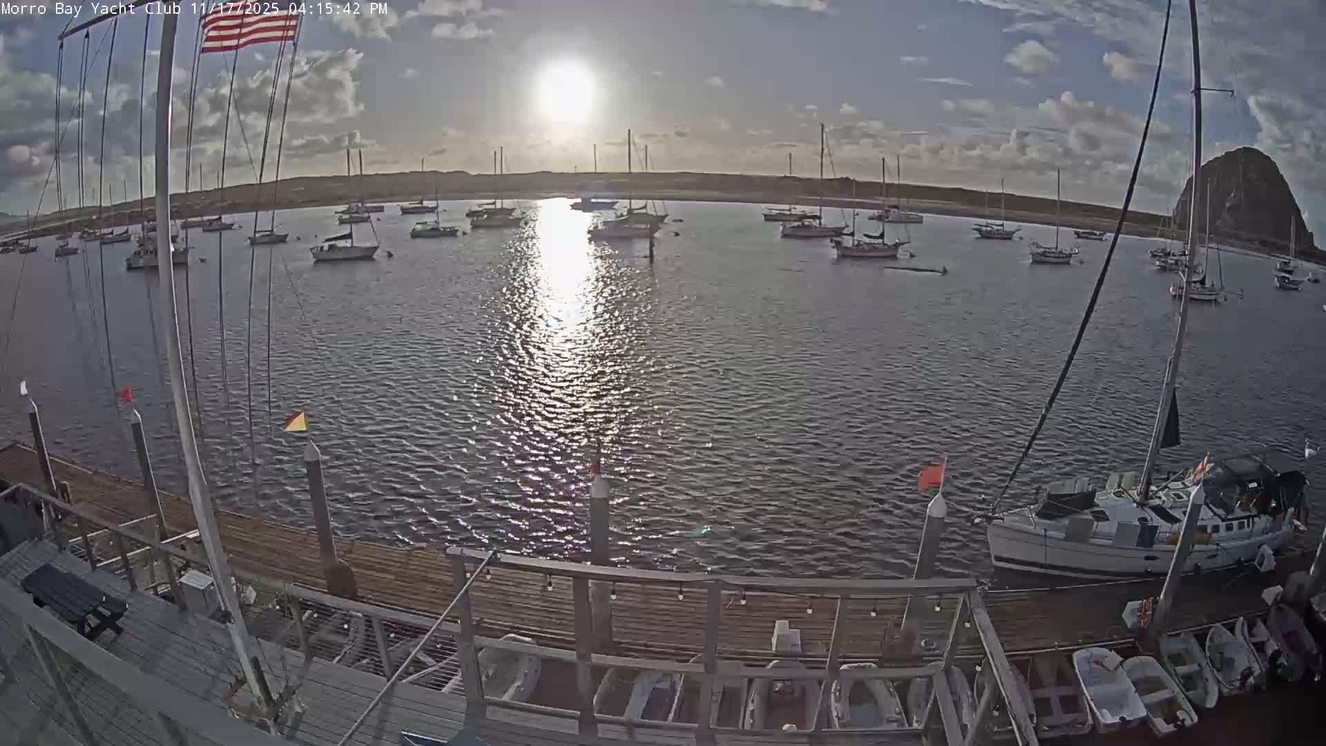 Morro Bay & Morro Bay Yatch Club Live Cam - Morro Bay, San Luis Obispo, California, USA