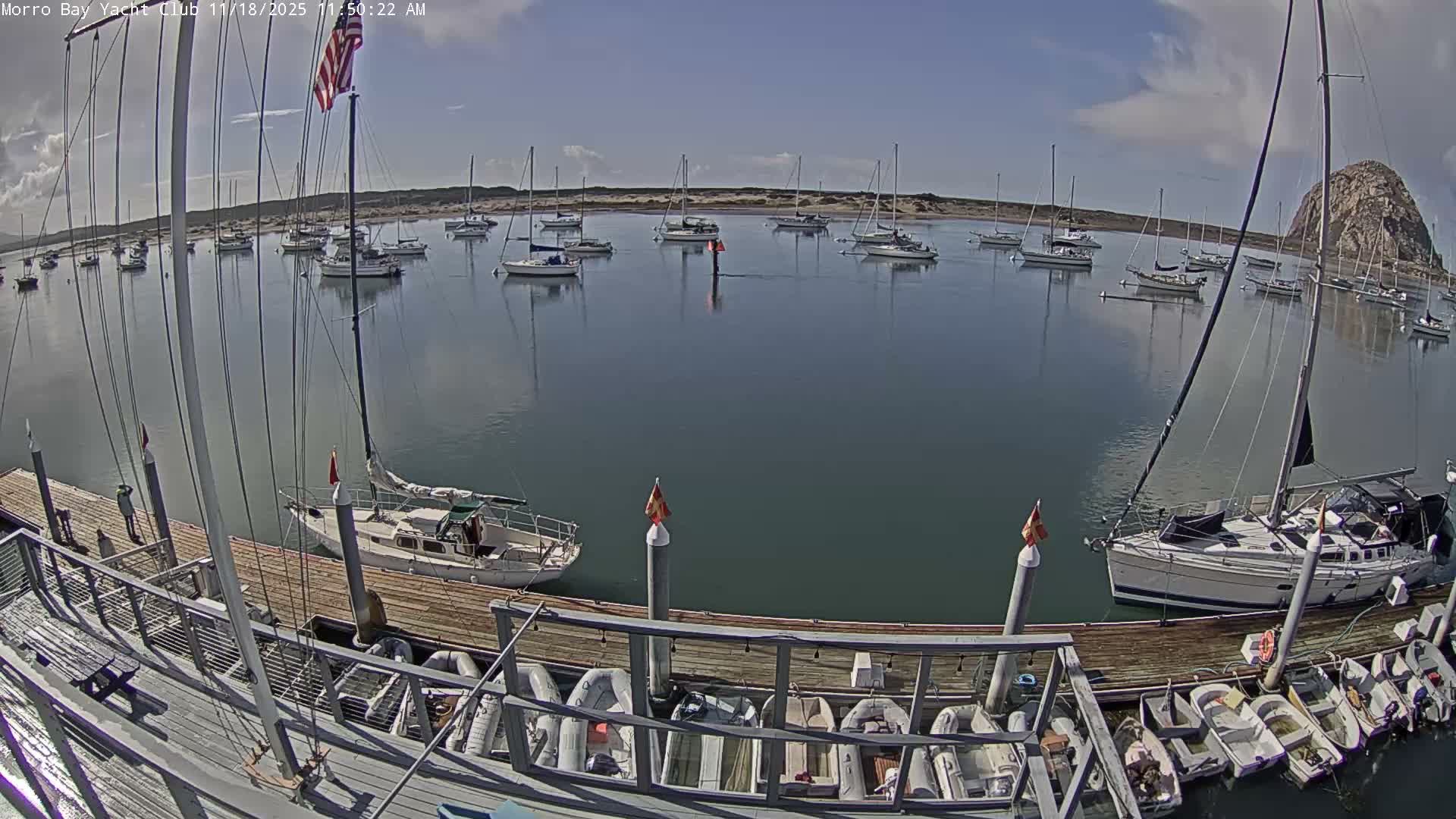 Morro Bay & Morro Bay Yatch Club Live Cam - Morro Bay, San Luis Obispo, California, USA