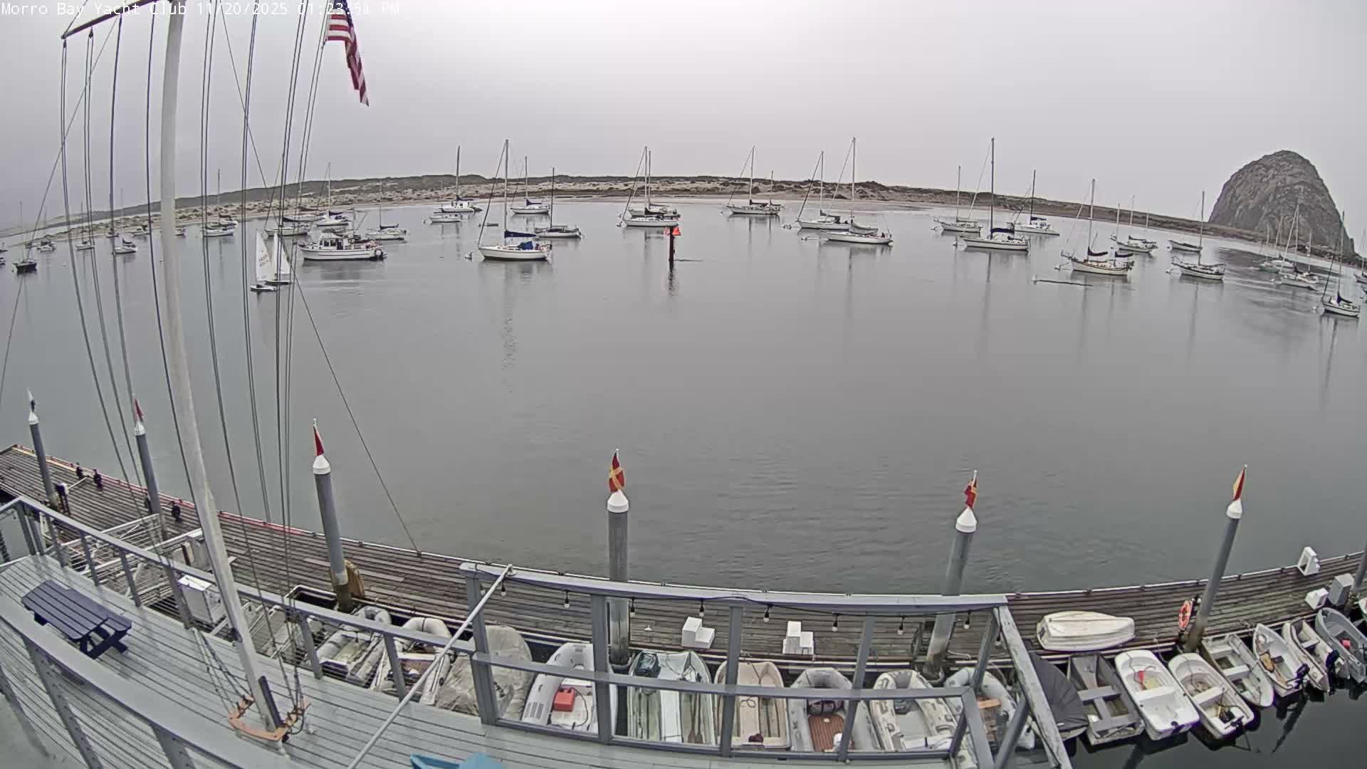 Morro Bay & Morro Bay Yatch Club Live Cam - Morro Bay, San Luis Obispo, California, USA