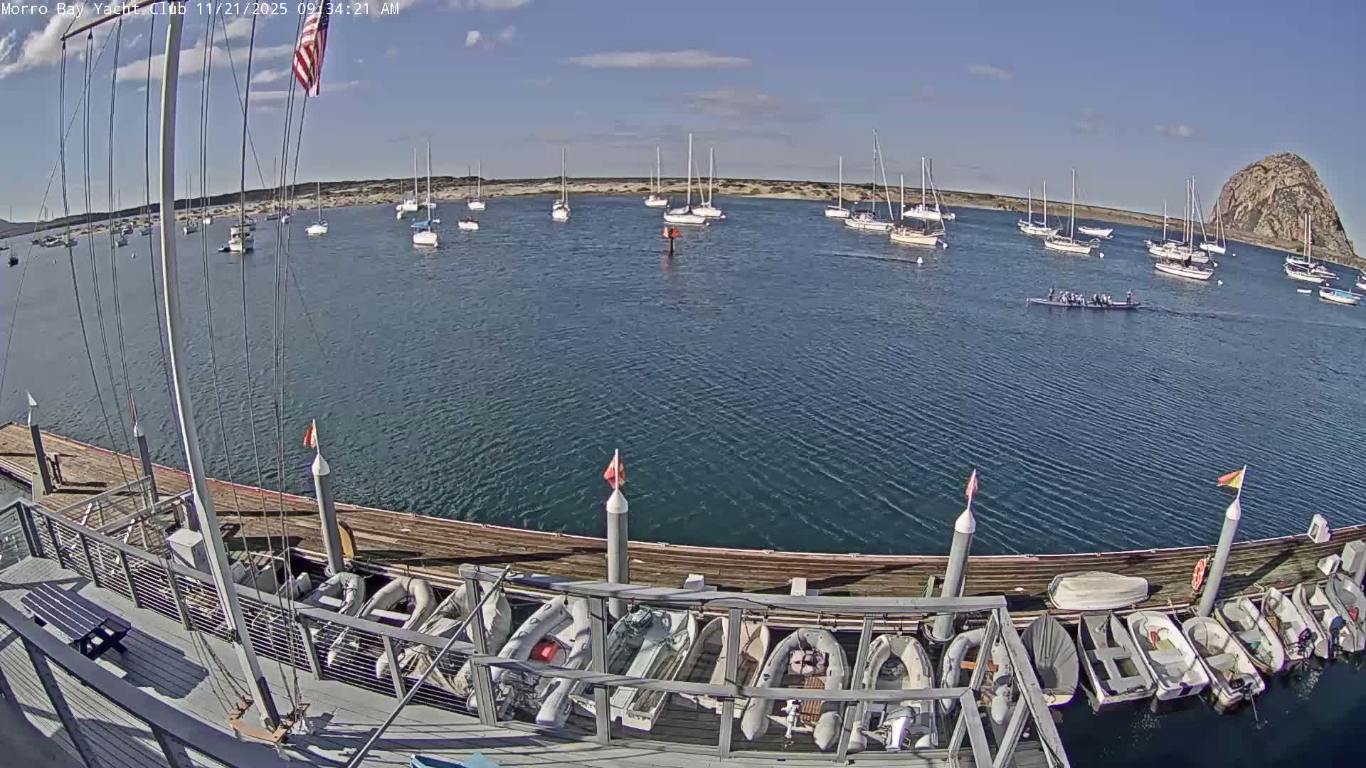 Morro Bay & Morro Bay Yatch Club Live Cam - Morro Bay, San Luis Obispo, California, USA