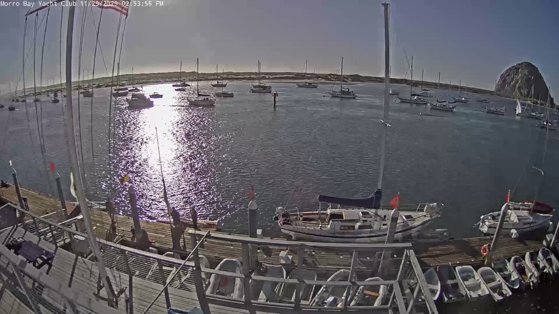 Morro Bay & Morro Bay Yatch Club Live Cam - Morro Bay, San Luis Obispo, California, USA