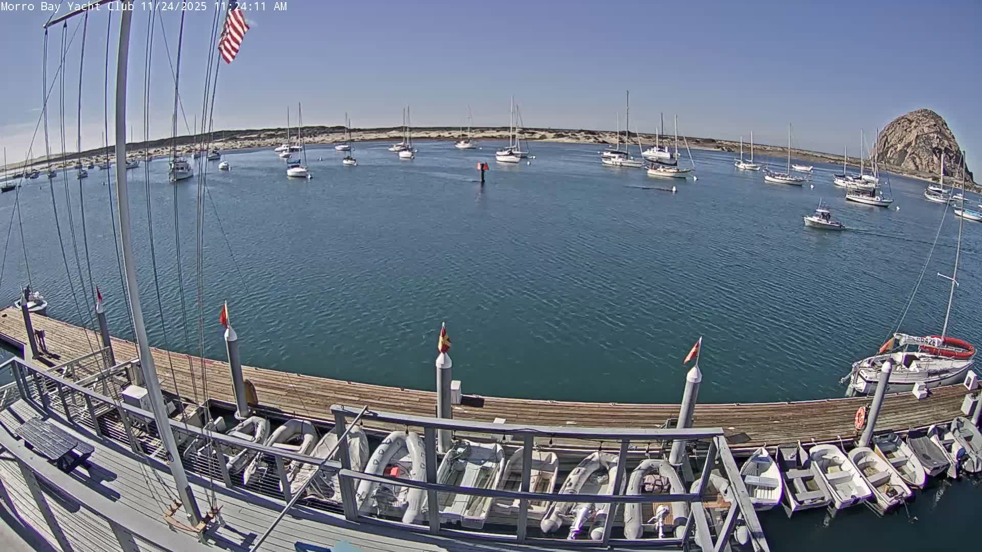 Morro Bay & Morro Bay Yatch Club Live Cam - Morro Bay, San Luis Obispo, California, USA