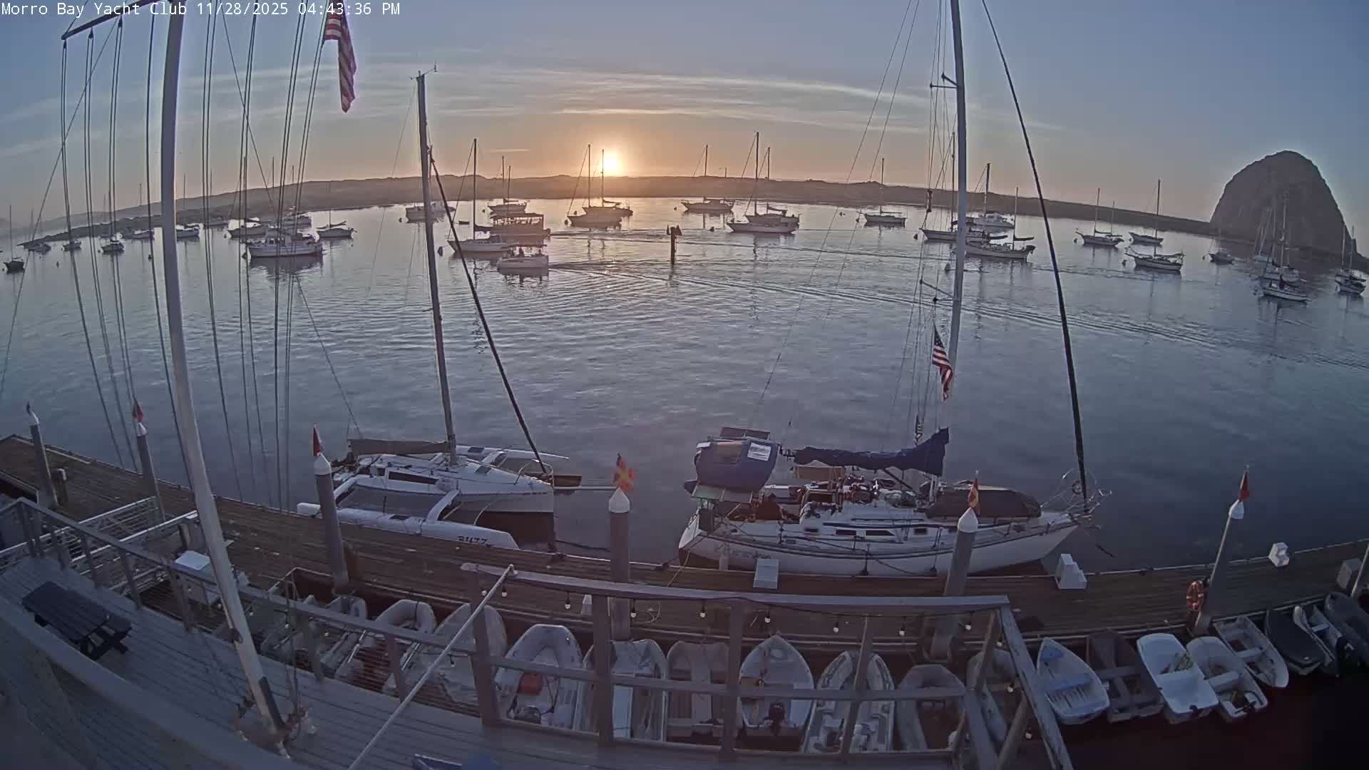 Morro Bay & Morro Bay Yatch Club Live Cam - Morro Bay, San Luis Obispo, California, USA
