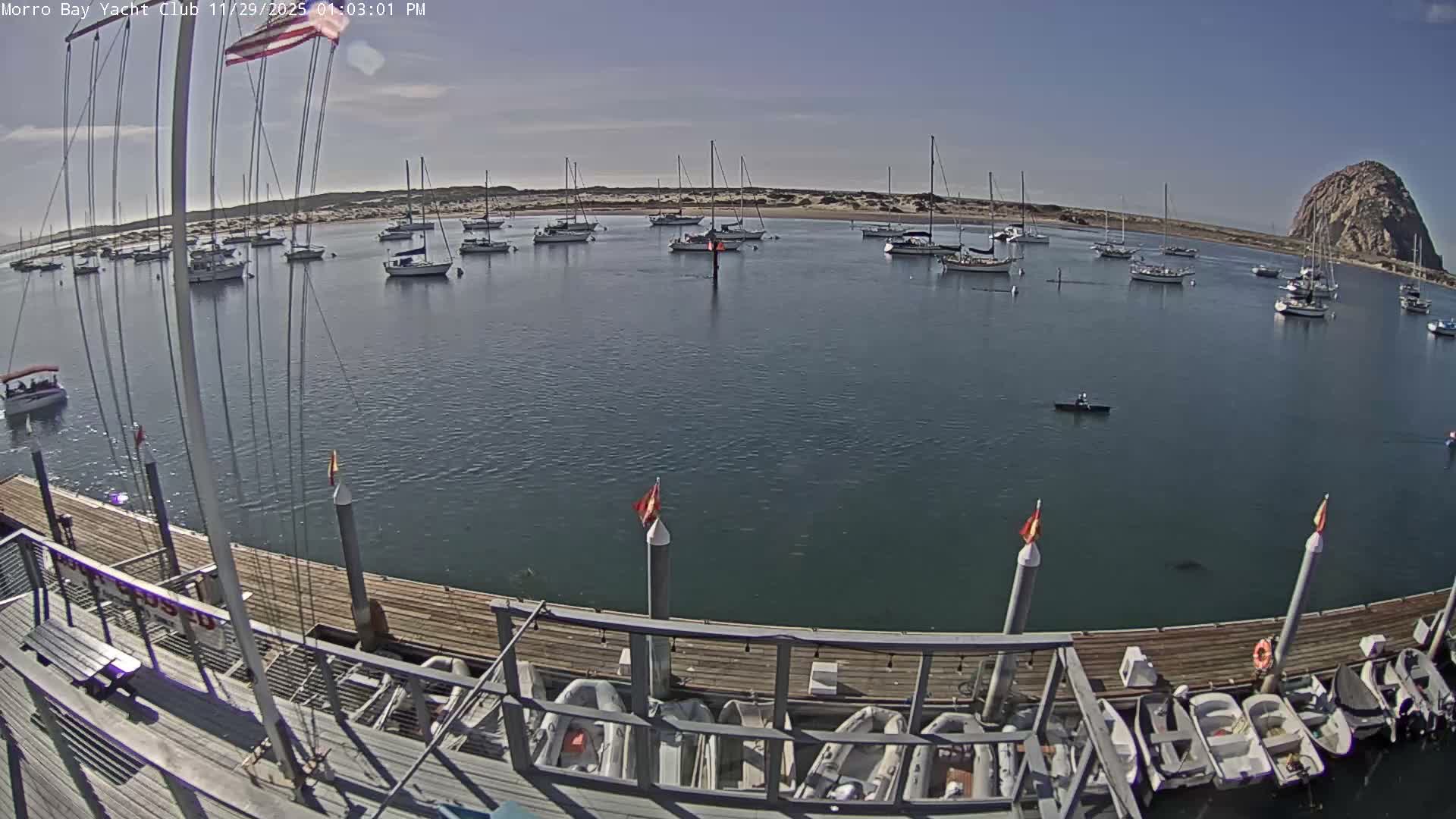 Morro Bay & Morro Bay Yatch Club Live Cam - Morro Bay, San Luis Obispo, California, USA
