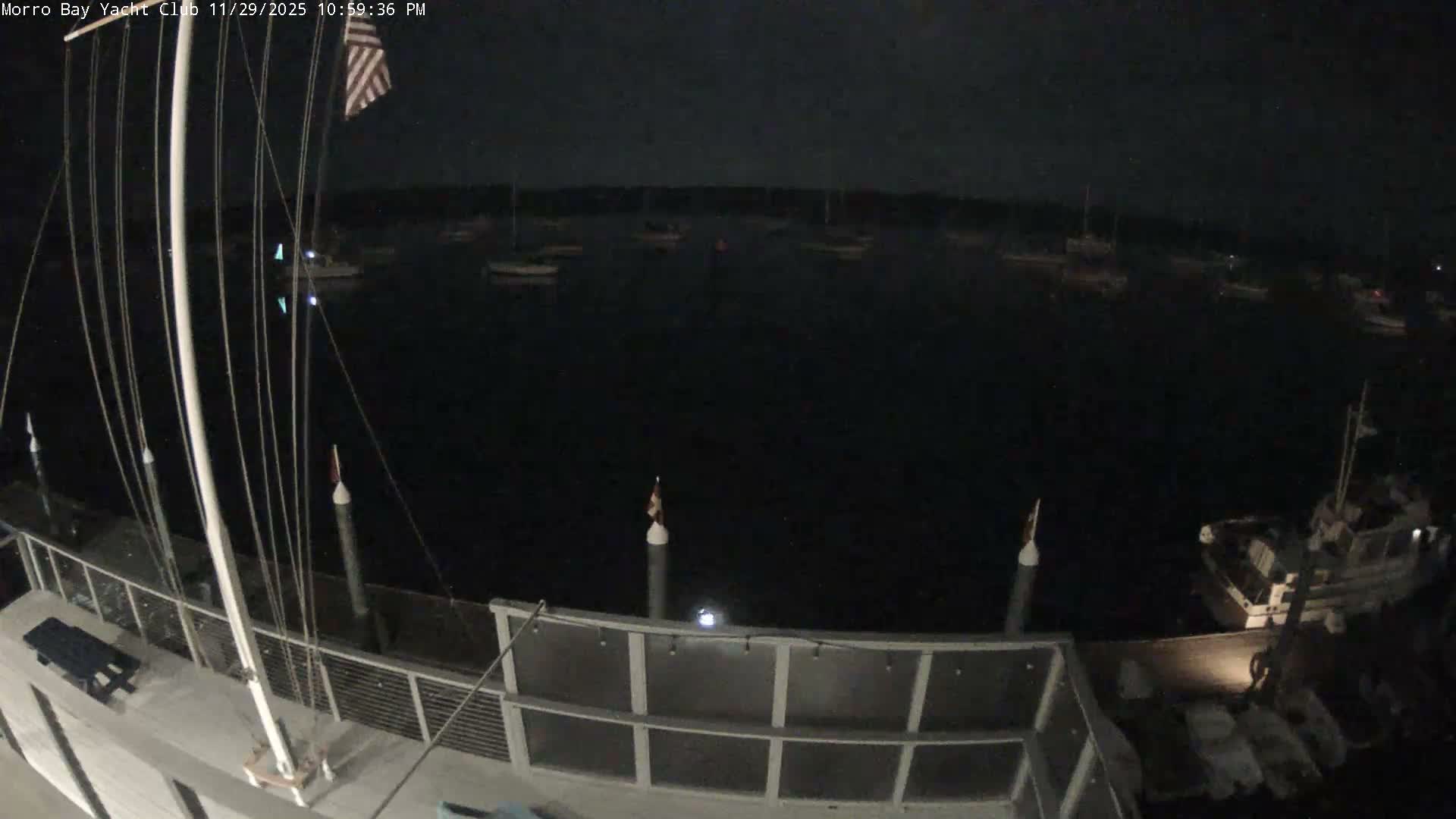 Morro Bay & Morro Bay Yatch Club Live Cam - Morro Bay, San Luis Obispo, California, USA