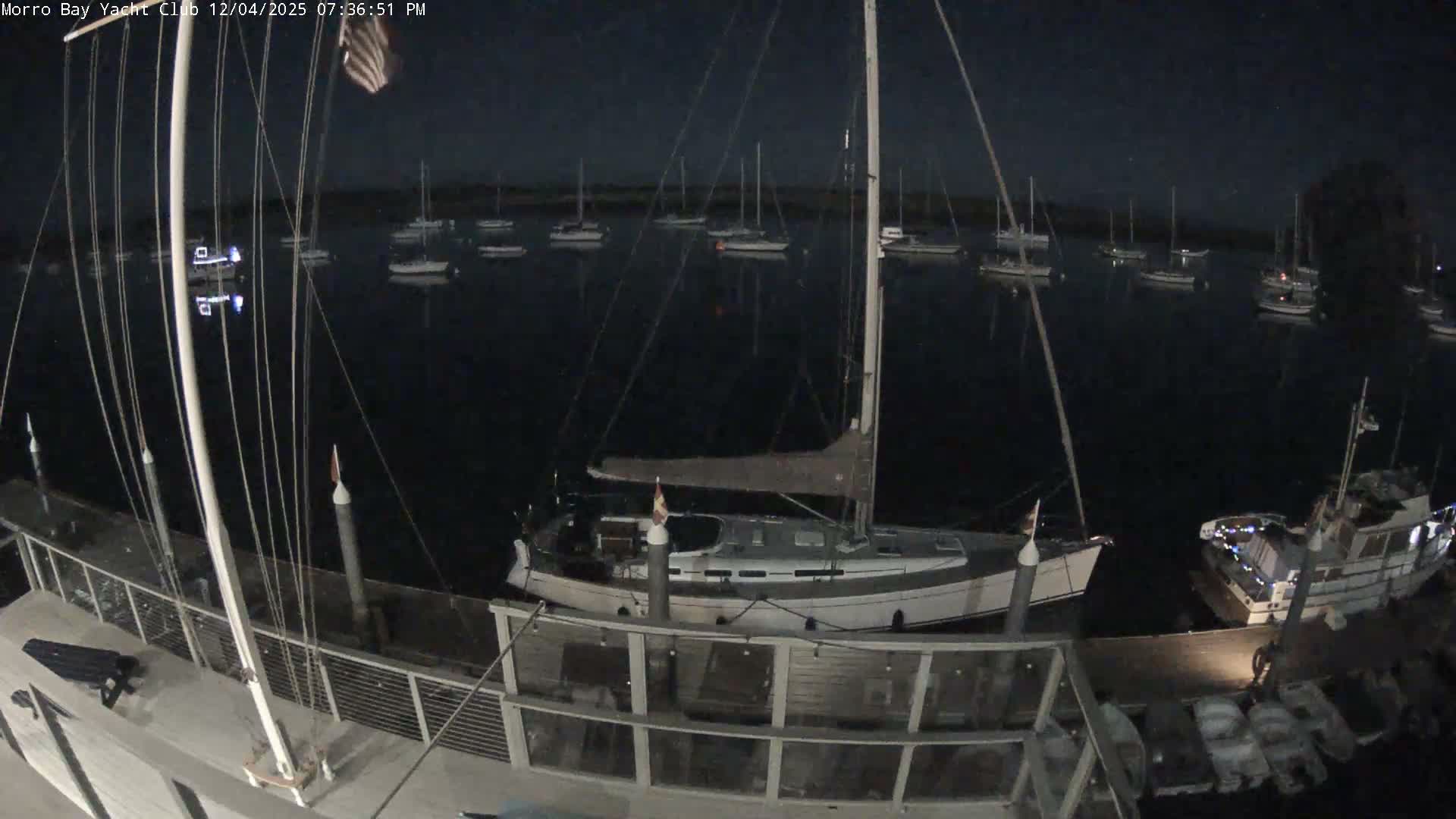 Morro Bay & Morro Bay Yatch Club Live Cam - Morro Bay, San Luis Obispo, California, USA