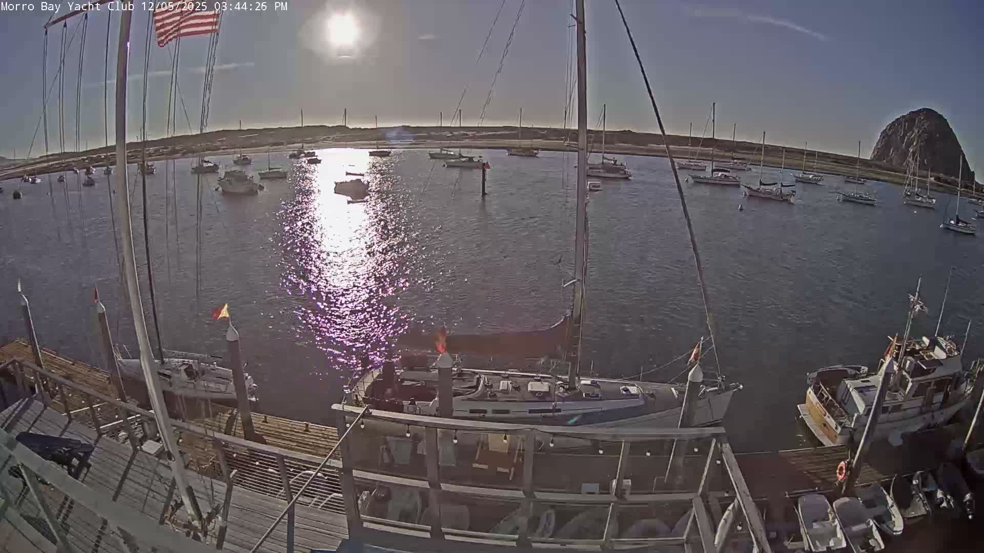 Morro Bay & Morro Bay Yatch Club Live Cam - Morro Bay, San Luis Obispo, California, USA
