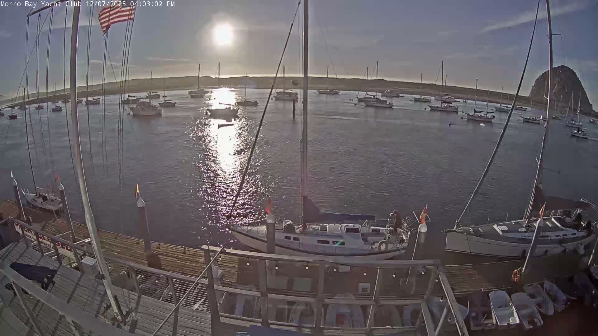 Morro Bay & Morro Bay Yatch Club Live Cam - Morro Bay, San Luis Obispo, California, USA