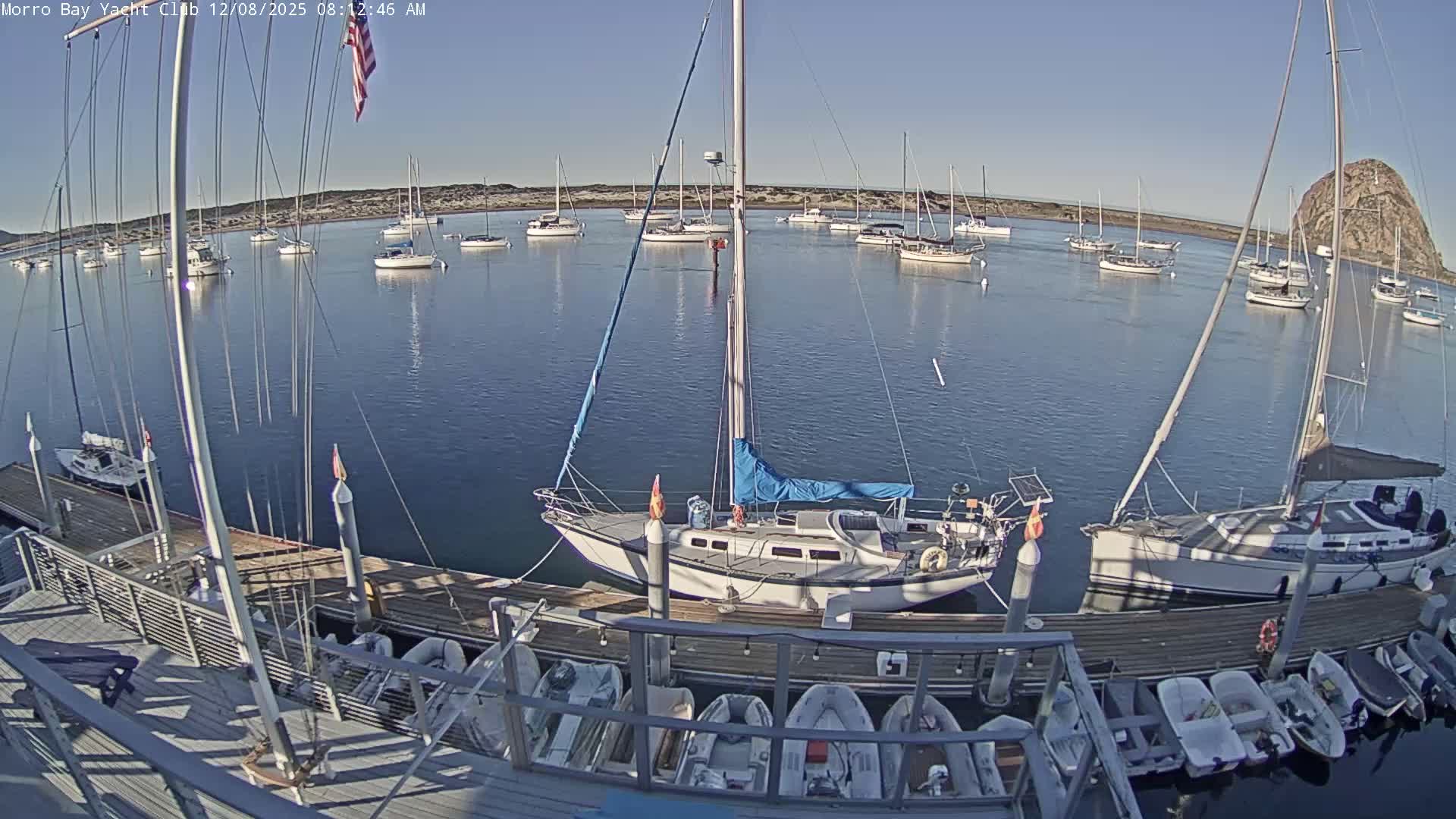 Morro Bay & Morro Bay Yatch Club Live Cam - Morro Bay, San Luis Obispo, California, USA