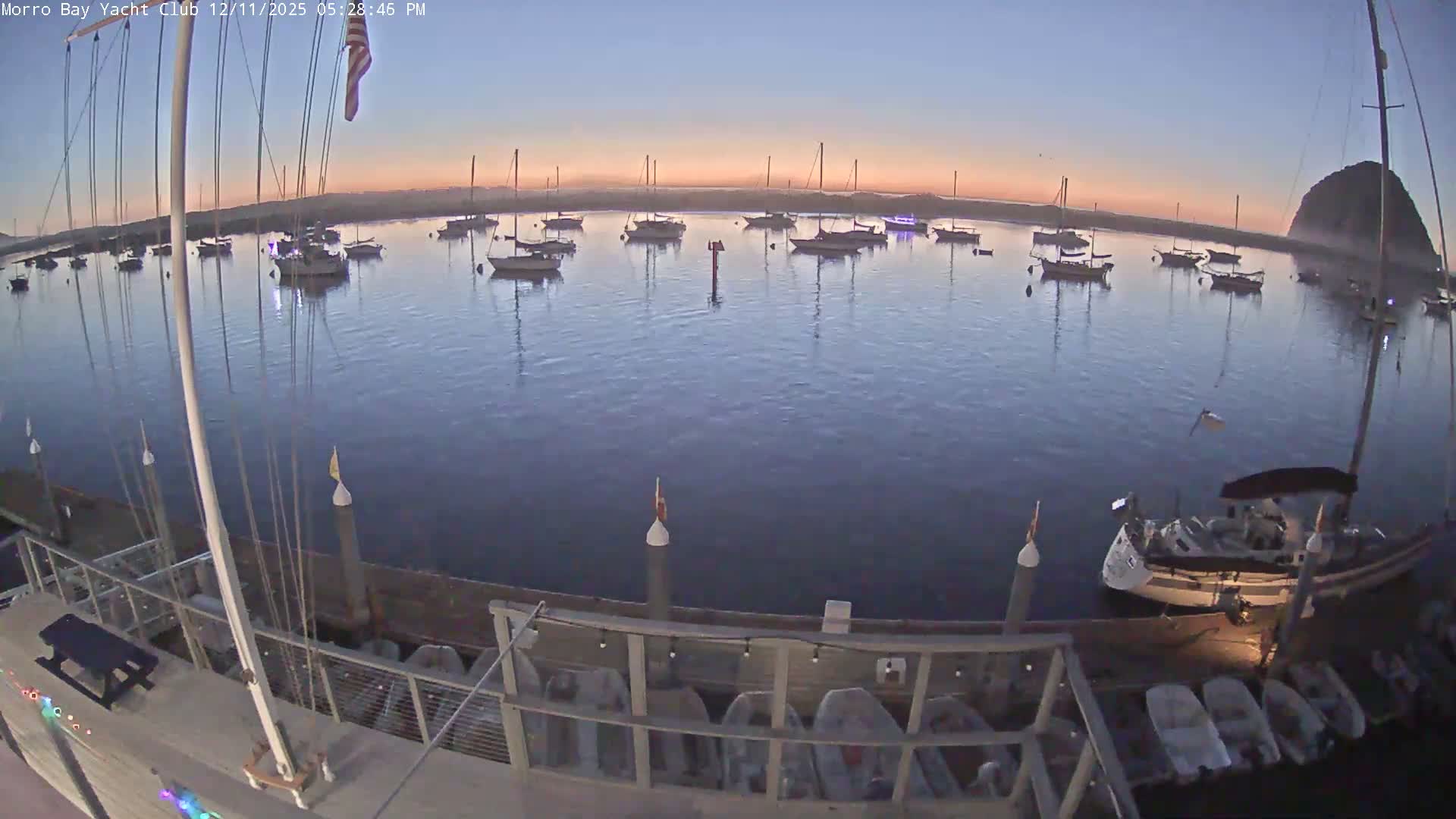 Morro Bay & Morro Bay Yatch Club Live Cam - Morro Bay, San Luis Obispo, California, USA