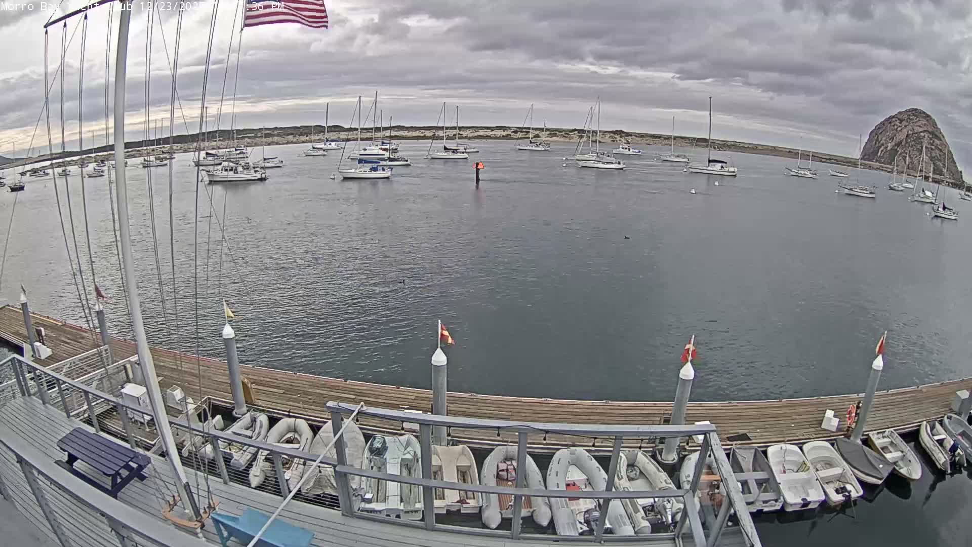 Morro Bay & Morro Bay Yatch Club Live Cam - Morro Bay, San Luis Obispo, California, USA
