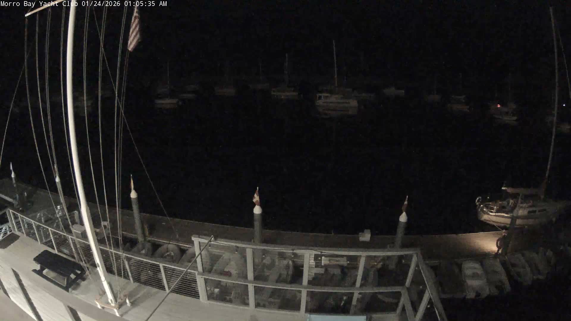 Morro Bay & Morro Bay Yatch Club Live Cam - Morro Bay, San Luis Obispo, California, USA
