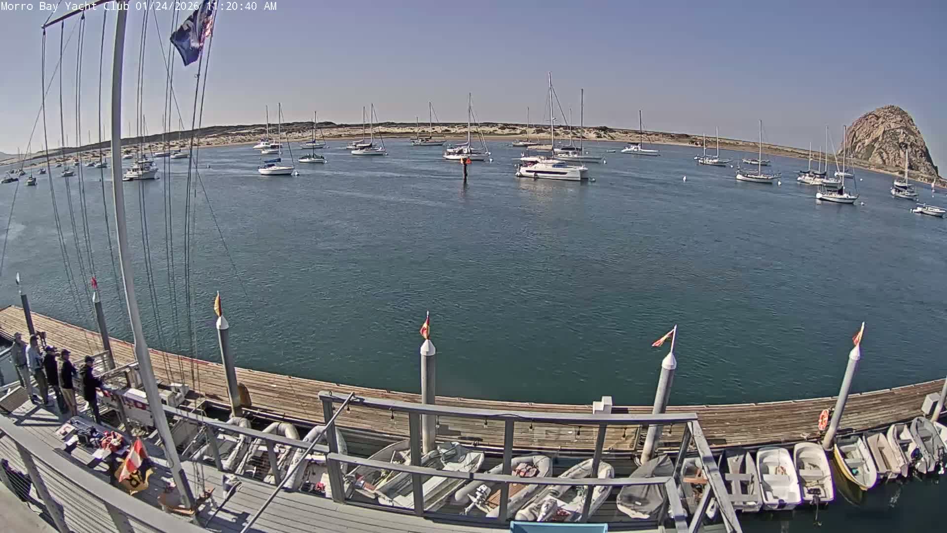 Morro Bay & Morro Bay Yatch Club Live Cam - Morro Bay, San Luis Obispo, California, USA