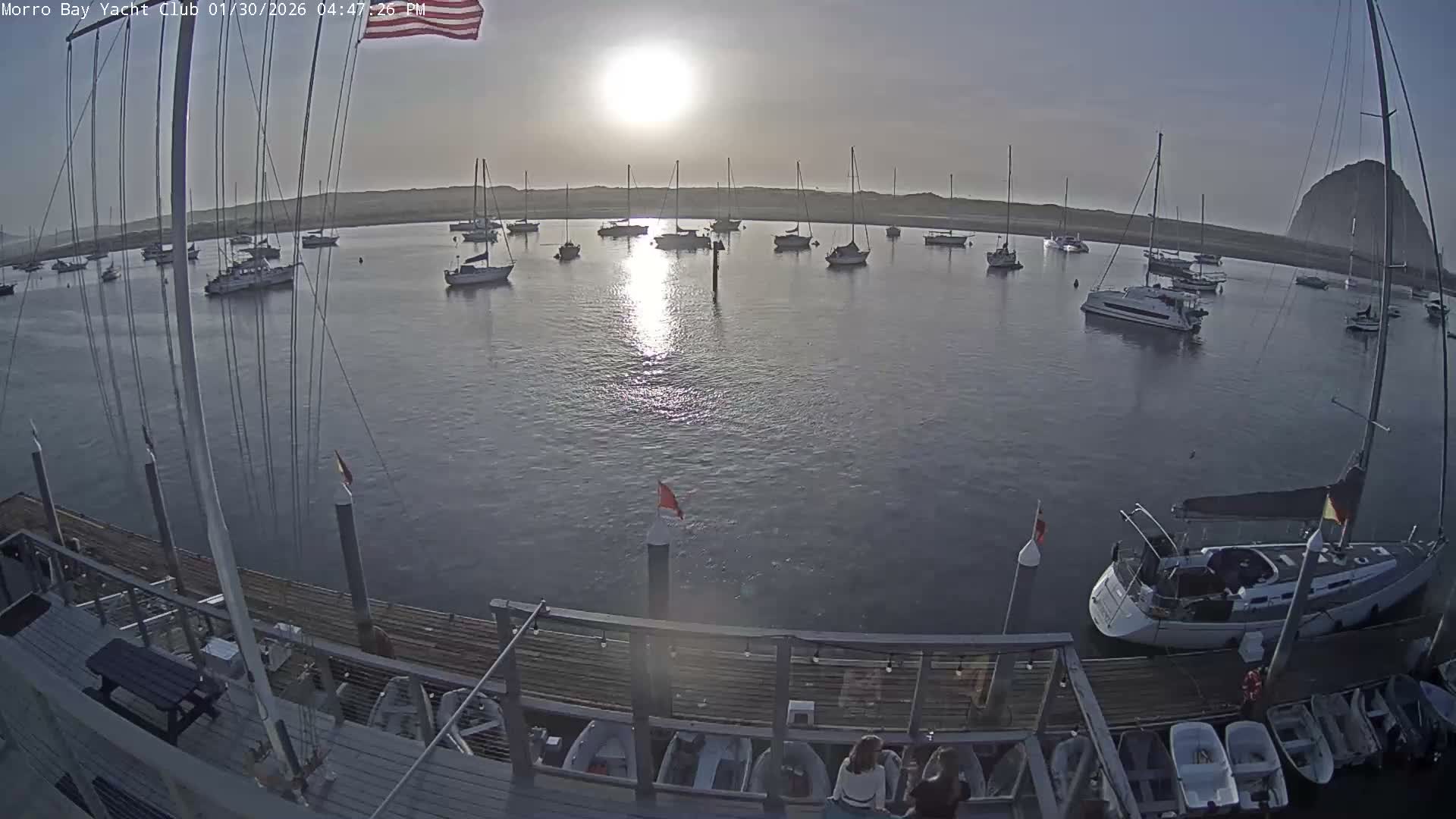 Morro Bay & Morro Bay Yatch Club Live Cam - Morro Bay, San Luis Obispo, California, USA