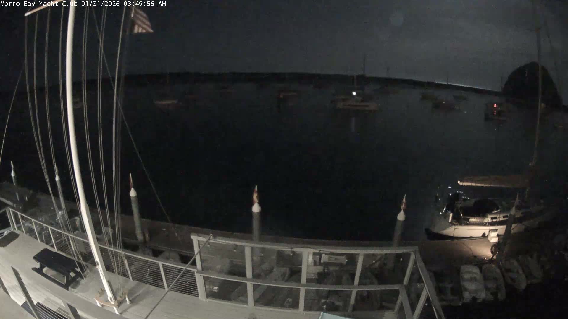 Morro Bay & Morro Bay Yatch Club Live Cam - Morro Bay, San Luis Obispo, California, USA