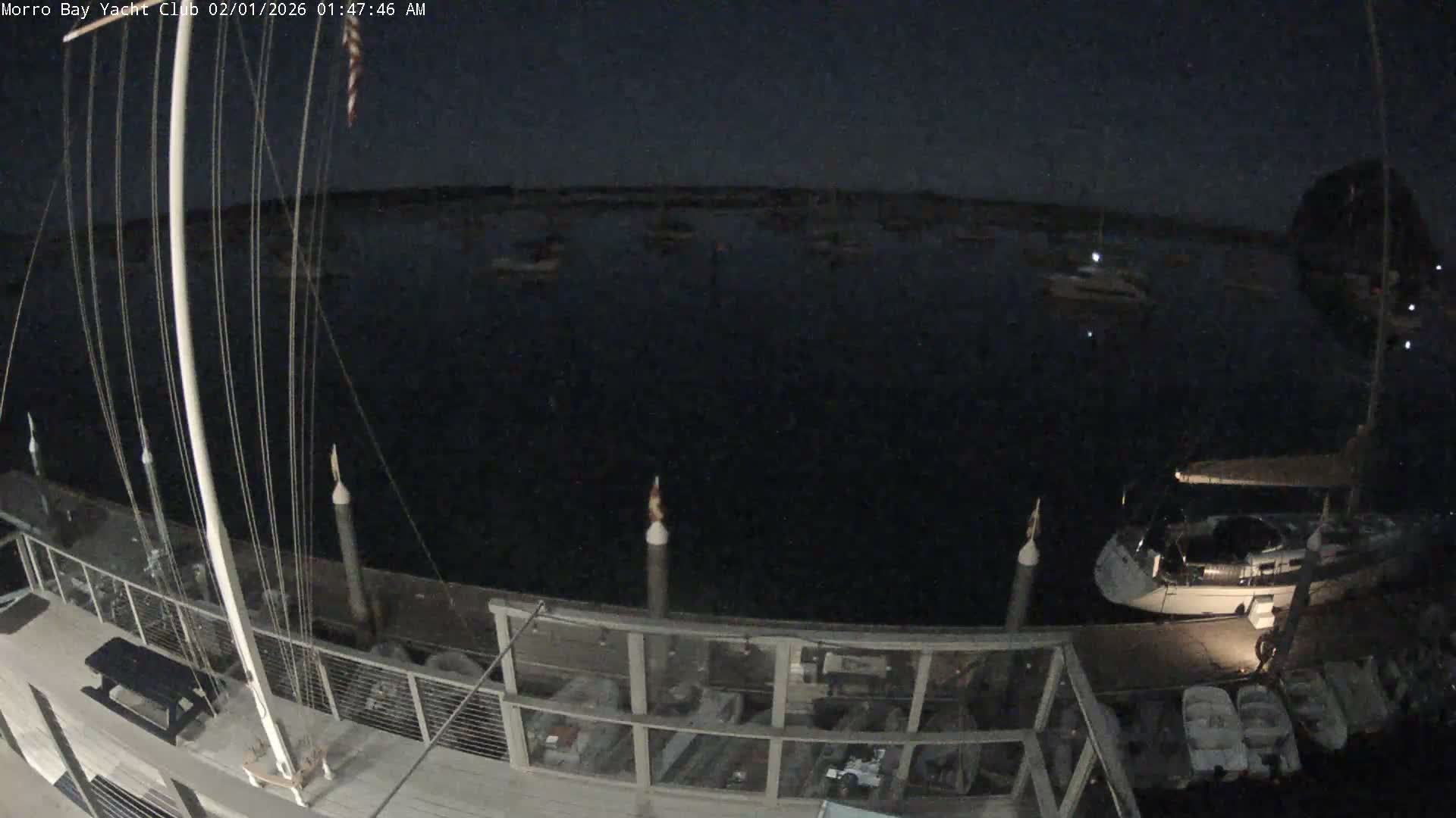 Morro Bay & Morro Bay Yatch Club Live Cam - Morro Bay, San Luis Obispo, California, USA