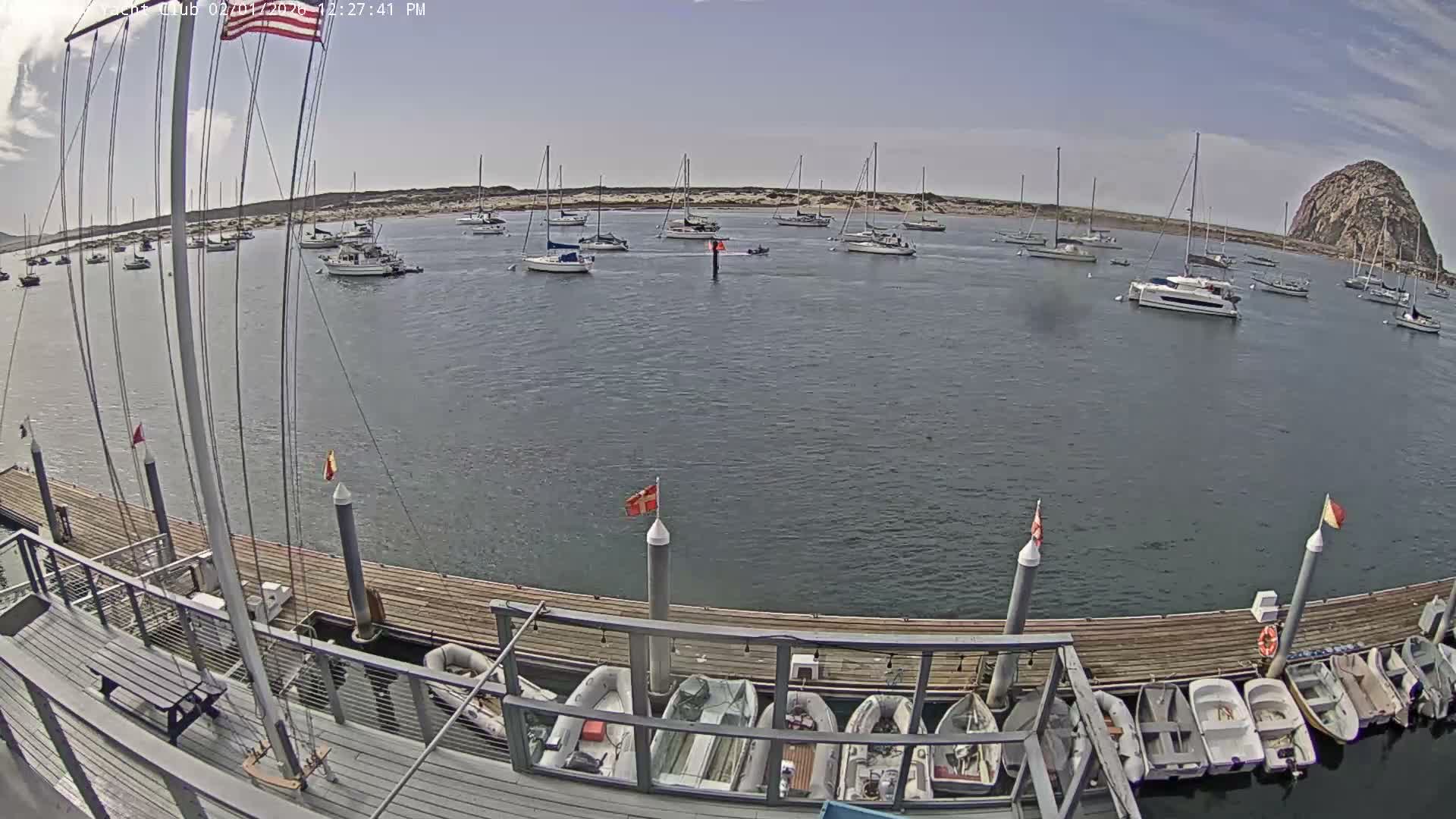 Morro Bay & Morro Bay Yatch Club Live Cam - Morro Bay, San Luis Obispo, California, USA