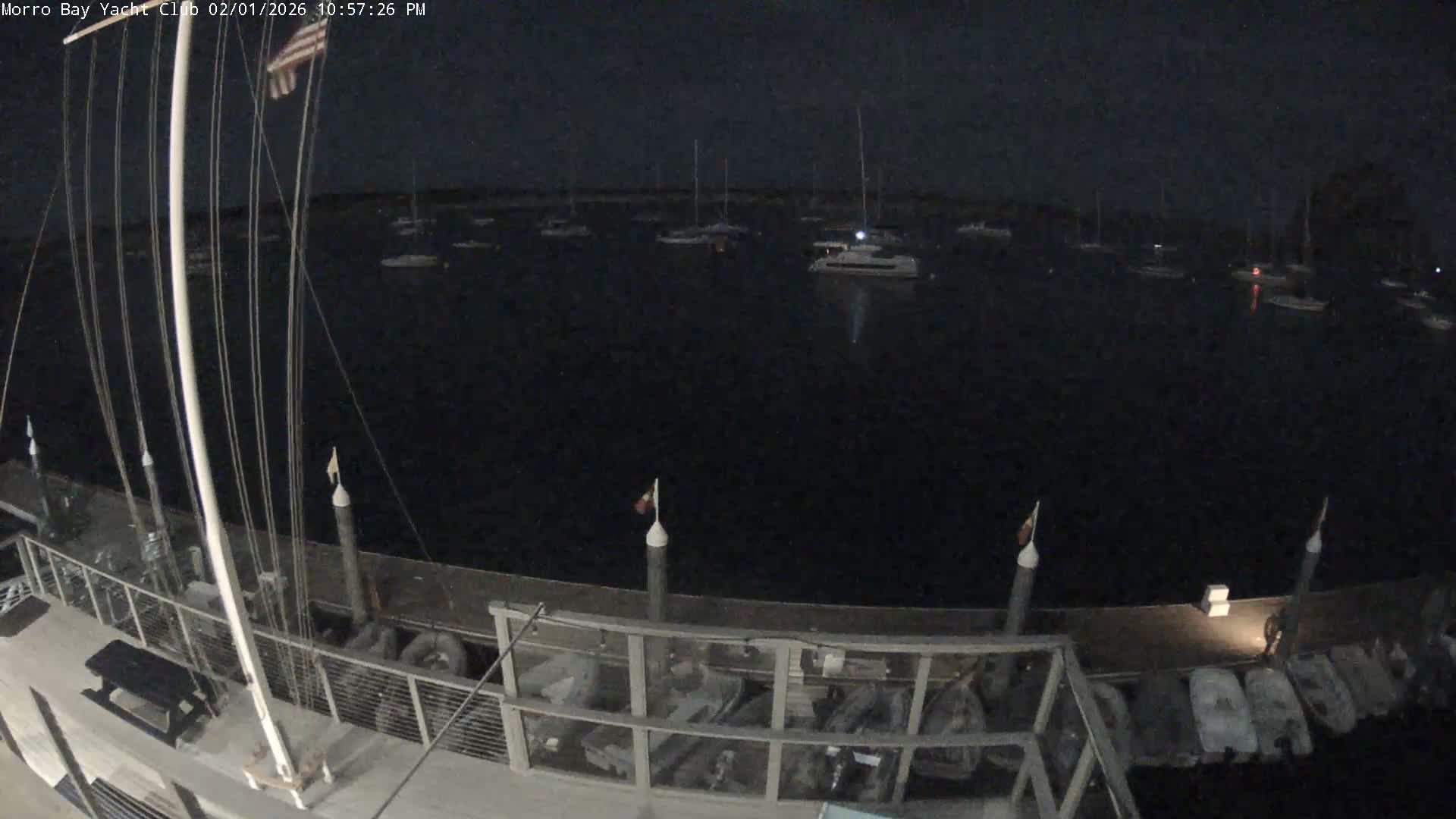 Morro Bay & Morro Bay Yatch Club Live Cam - Morro Bay, San Luis Obispo, California, USA