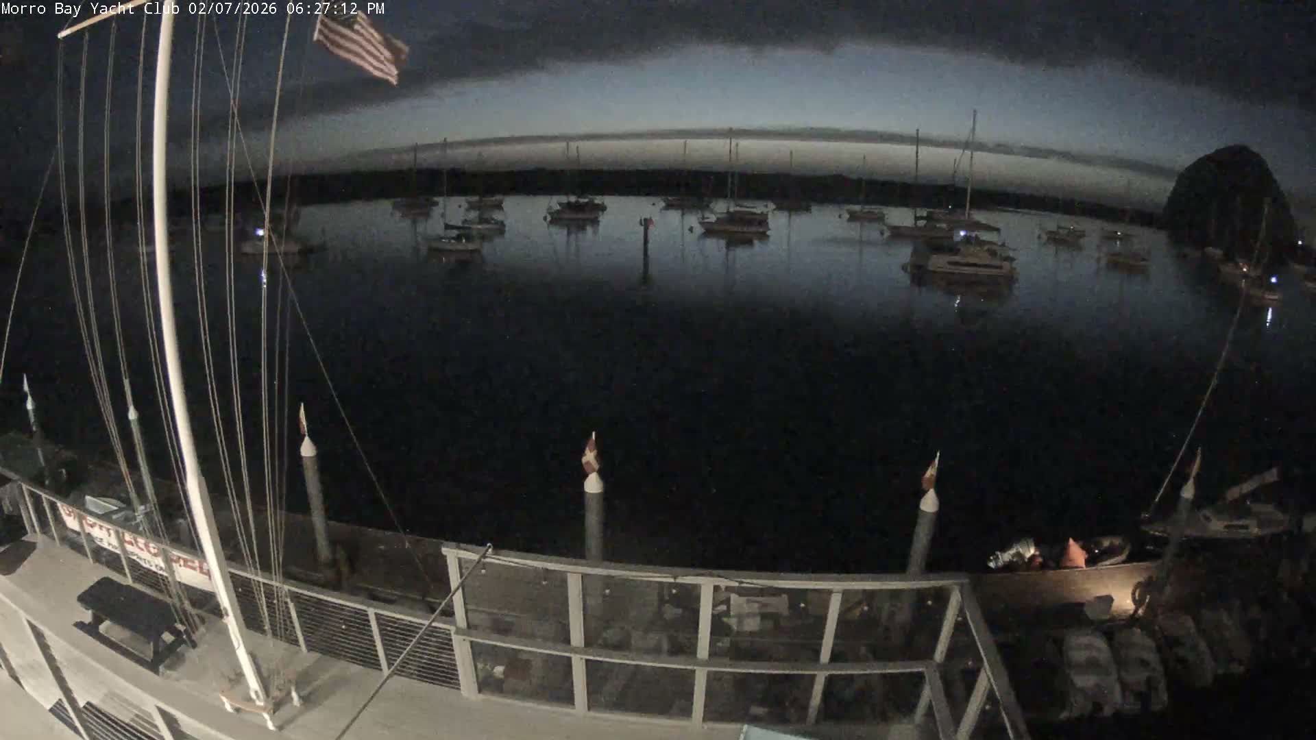 Morro Bay & Morro Bay Yatch Club Live Cam - Morro Bay, San Luis Obispo, California, USA