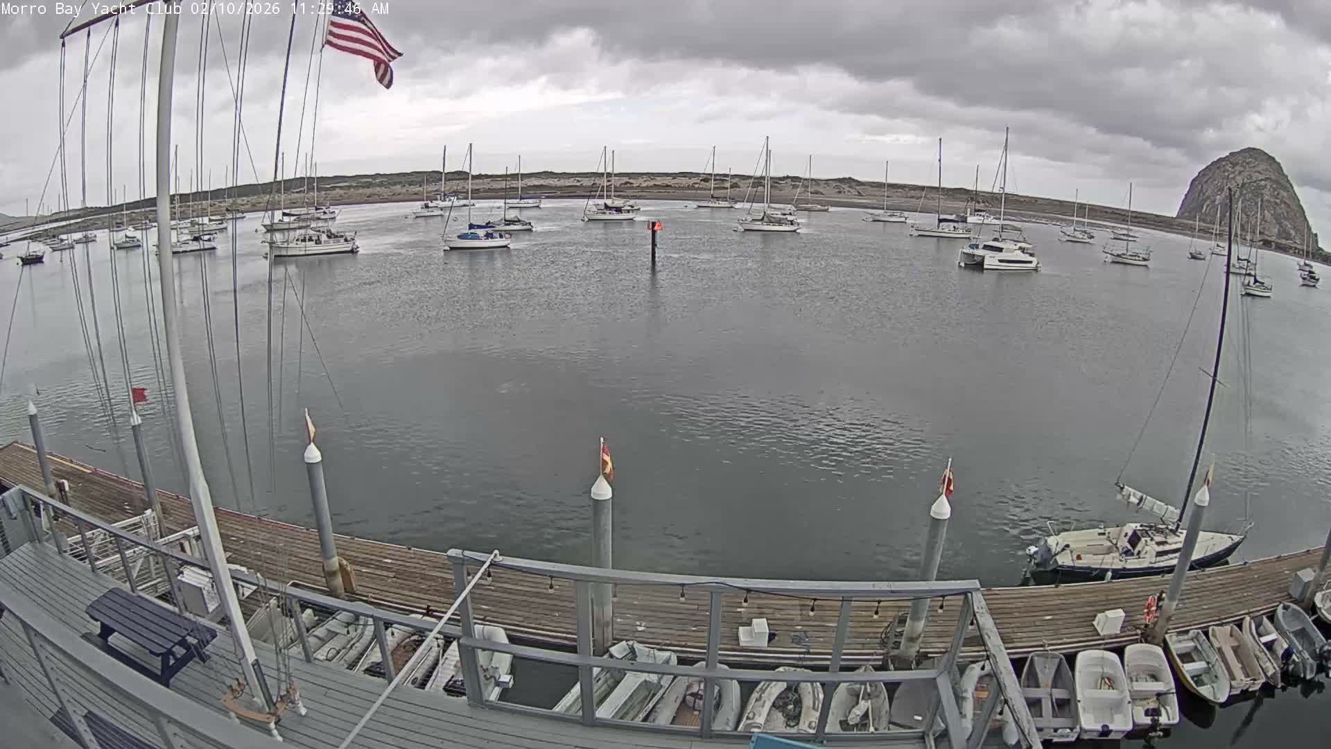 Morro Bay & Morro Bay Yatch Club Live Cam - Morro Bay, San Luis Obispo, California, USA