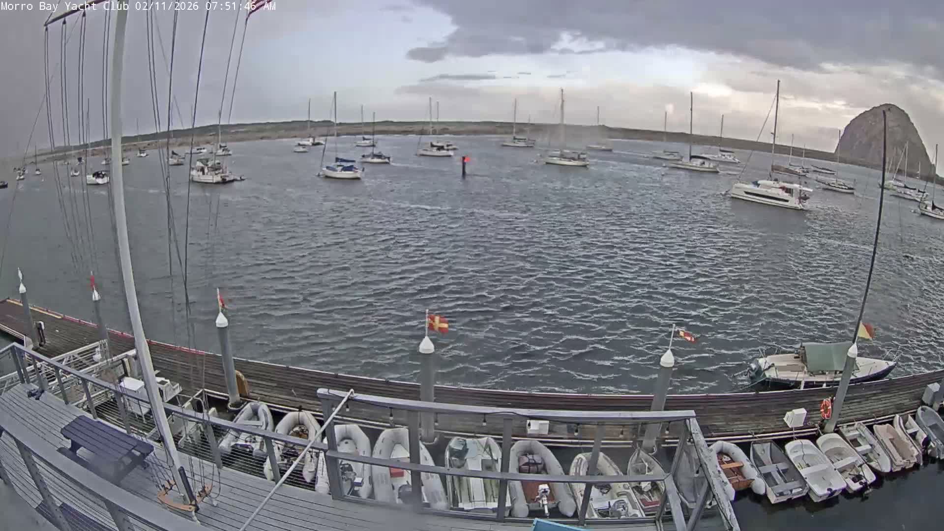Morro Bay & Morro Bay Yatch Club Live Cam - Morro Bay, San Luis Obispo, California, USA