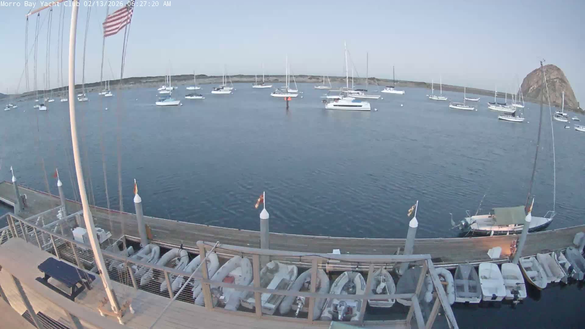 Morro Bay & Morro Bay Yatch Club Live Cam - Morro Bay, San Luis Obispo, California, USA