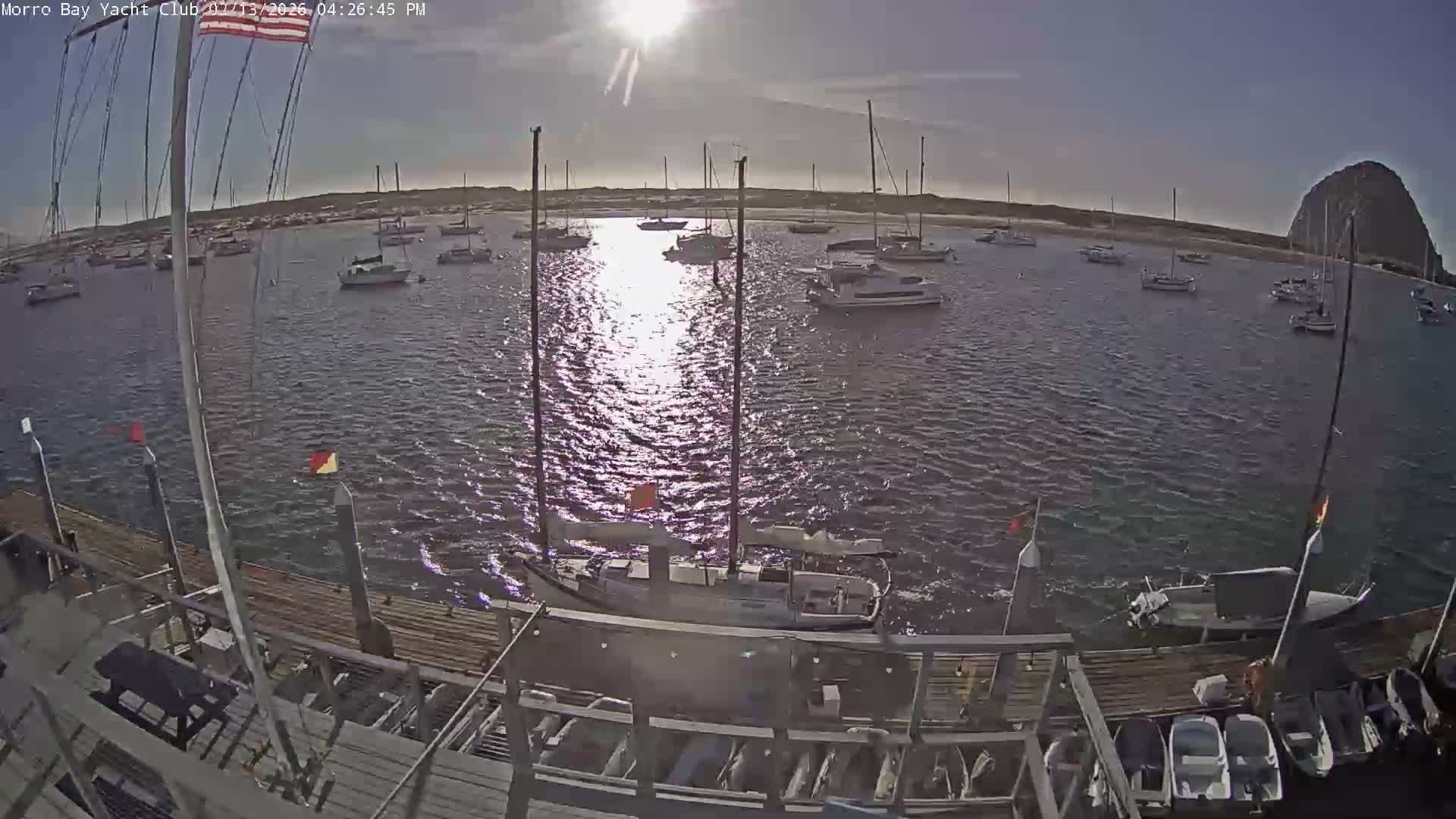 Morro Bay & Morro Bay Yatch Club Live Cam - Morro Bay, San Luis Obispo, California, USA
