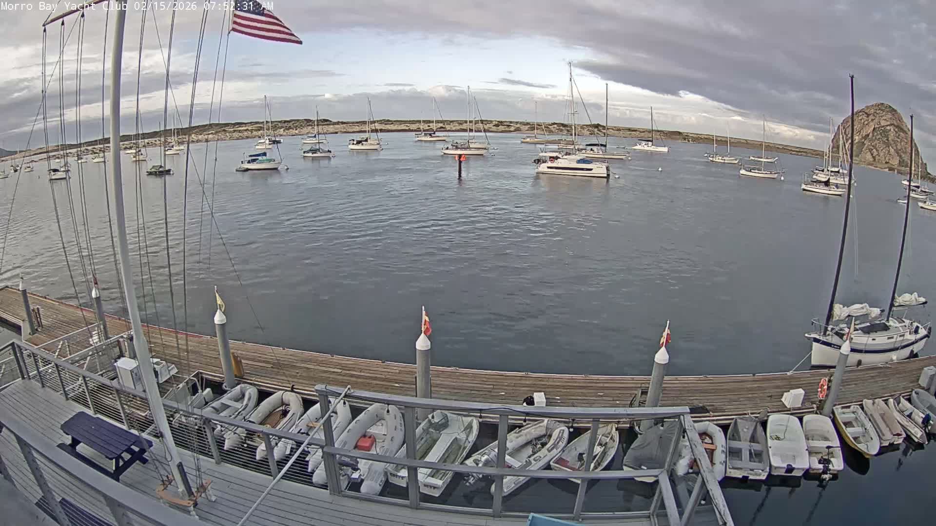 Morro Bay & Morro Bay Yatch Club Live Cam - Morro Bay, San Luis Obispo, California, USA