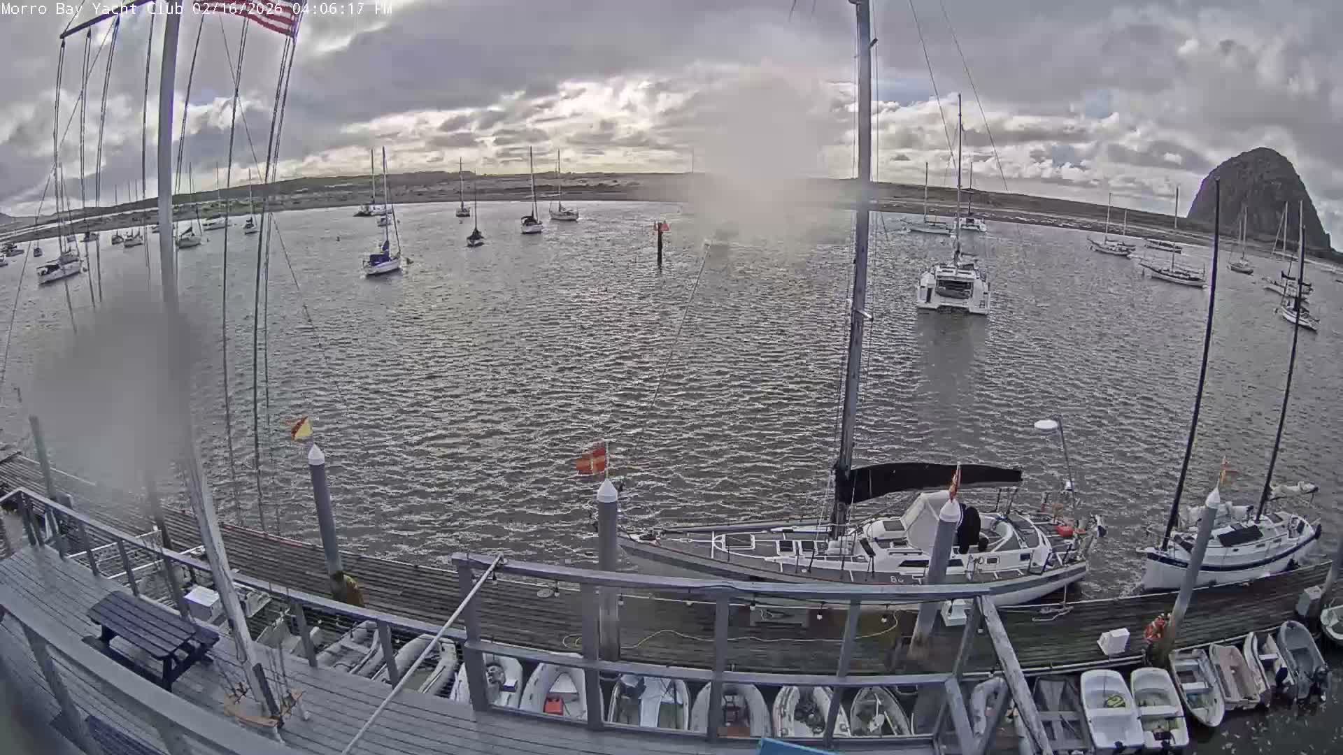 Morro Bay & Morro Bay Yatch Club Live Cam - Morro Bay, San Luis Obispo, California, USA