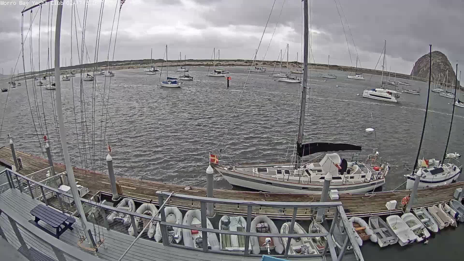Morro Bay & Morro Bay Yatch Club Live Cam - Morro Bay, San Luis Obispo, California, USA