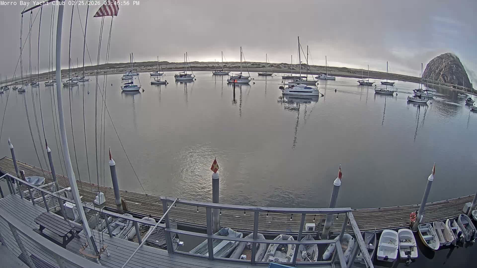 Morro Bay & Morro Bay Yatch Club Live Cam - Morro Bay, San Luis Obispo, California, USA