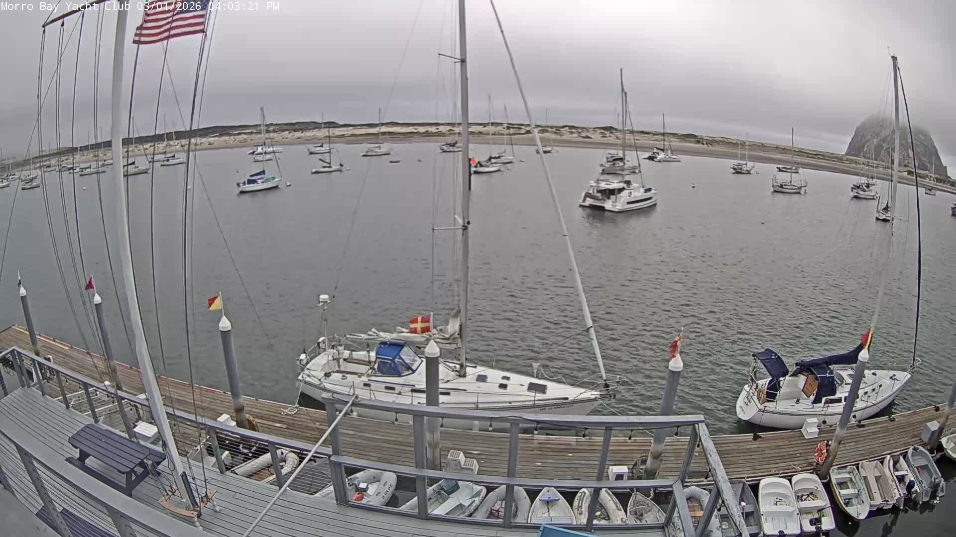 Morro Bay & Morro Bay Yatch Club Live Cam - Morro Bay, San Luis Obispo, California, USA