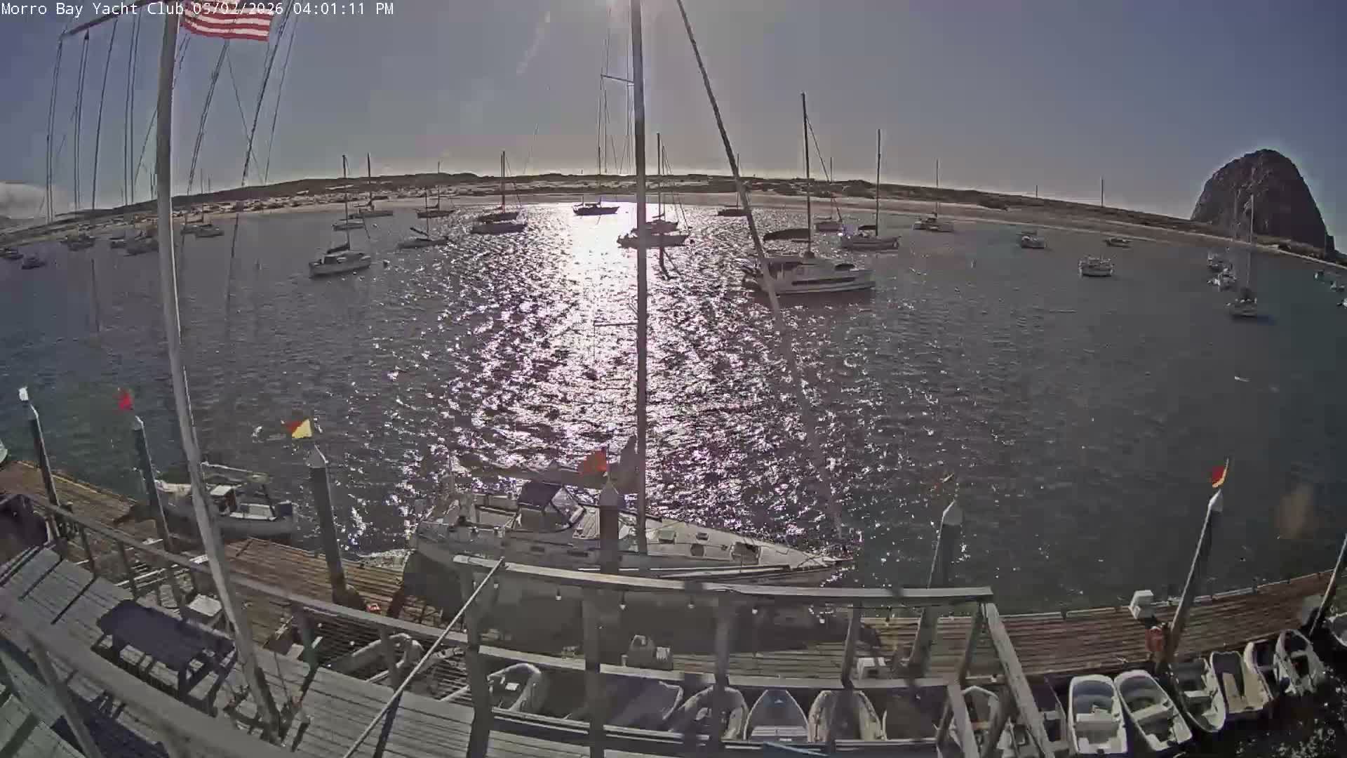 Morro Bay & Morro Bay Yatch Club Live Cam - Morro Bay, San Luis Obispo, California, USA