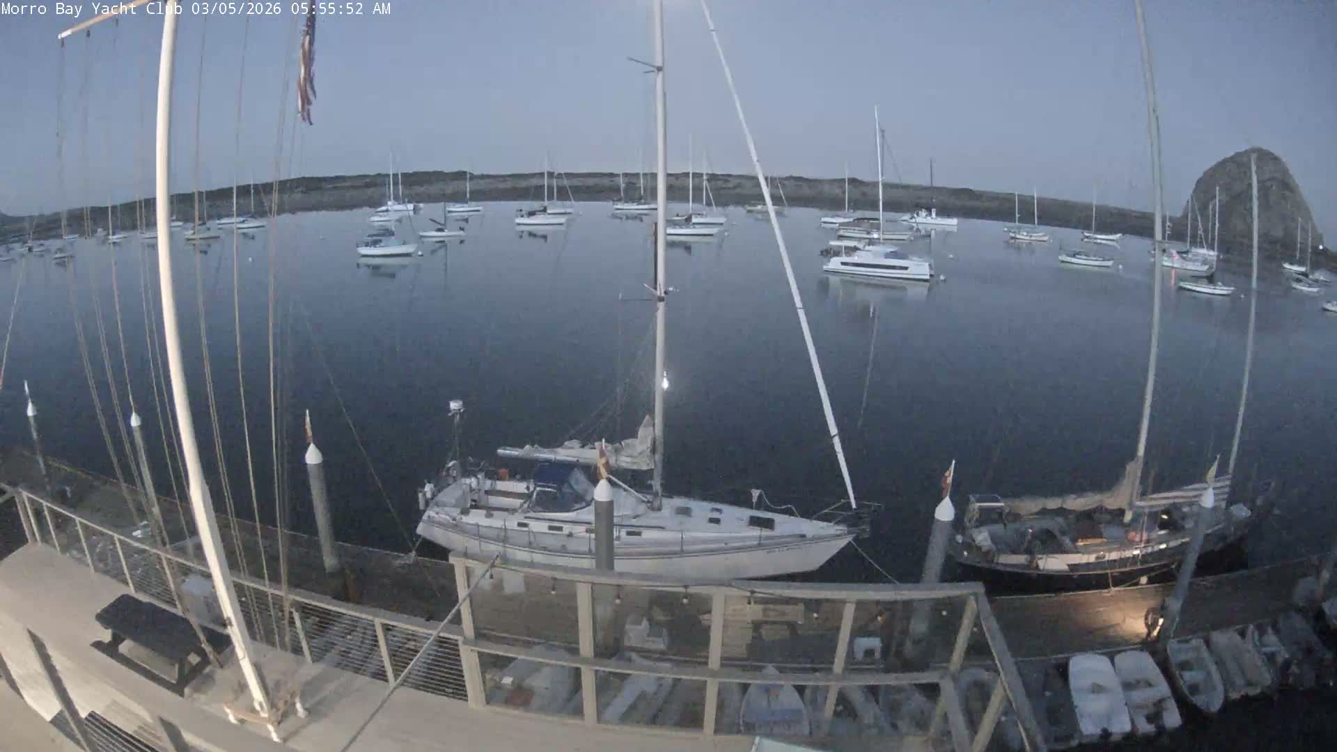 Morro Bay & Morro Bay Yatch Club Live Cam - Morro Bay, San Luis Obispo, California, USA