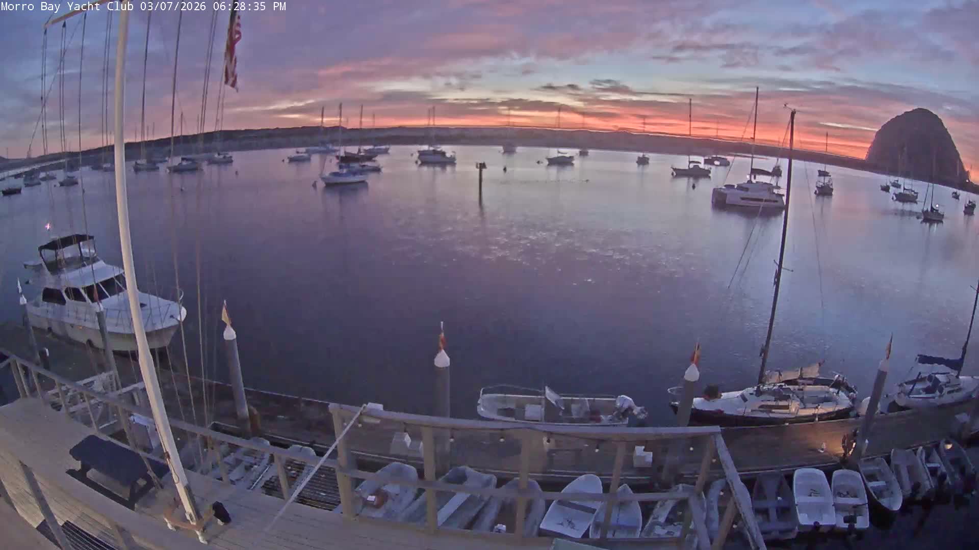 Morro Bay & Morro Bay Yatch Club Live Cam - Morro Bay, San Luis Obispo, California, USA