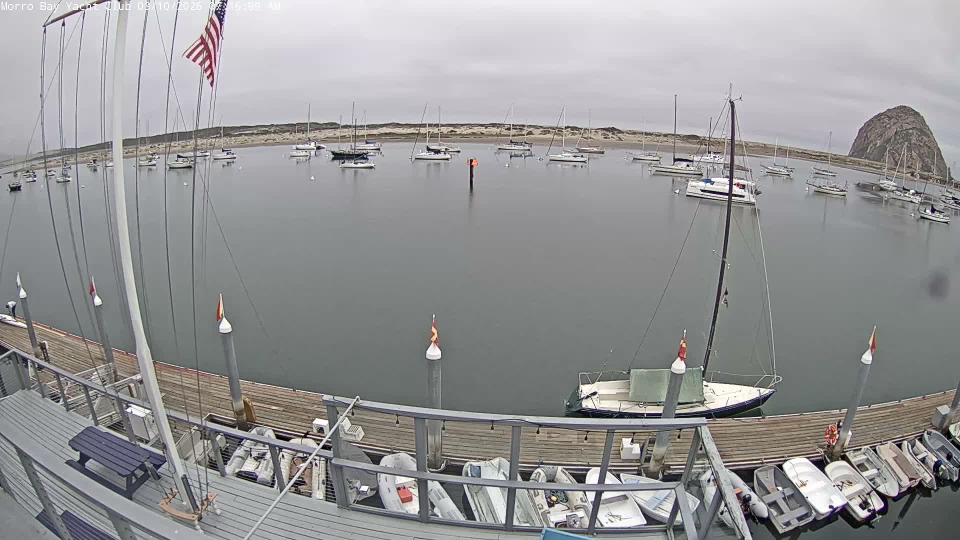 Morro Bay & Morro Bay Yatch Club Live Cam - Morro Bay, San Luis Obispo, California, USA