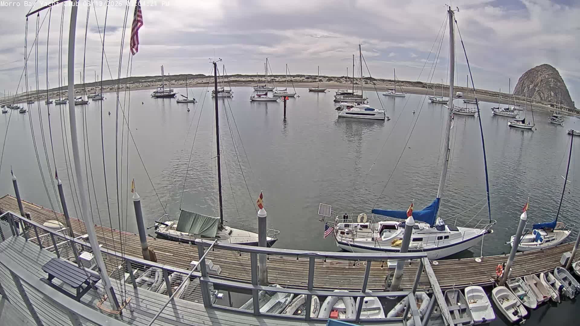 Morro Bay & Morro Bay Yatch Club Live Cam - Morro Bay, San Luis Obispo, California, USA