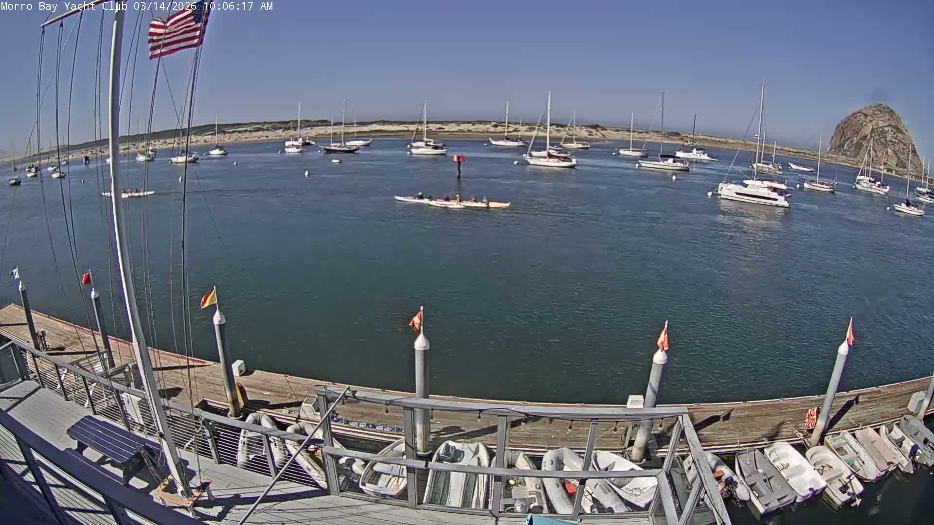 Morro Bay & Morro Bay Yatch Club Live Cam - Morro Bay, San Luis Obispo, California, USA
