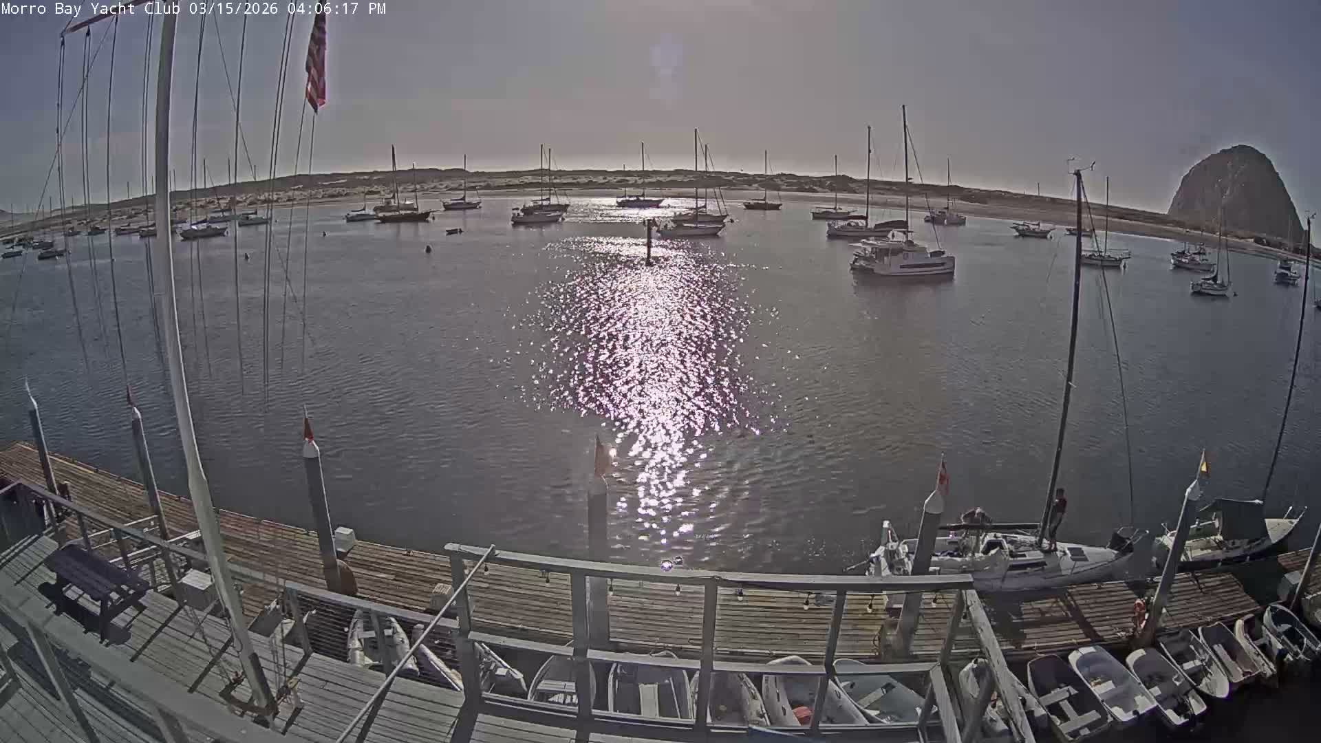 Morro Bay & Morro Bay Yatch Club Live Cam - Morro Bay, San Luis Obispo, California, USA