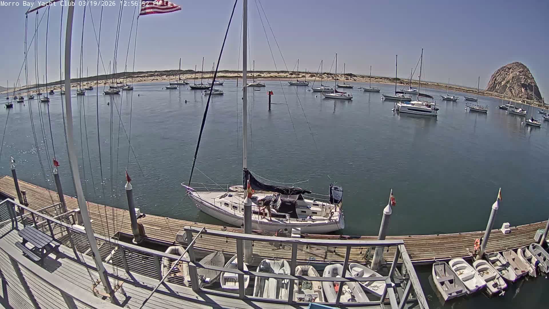 Morro Bay & Morro Bay Yatch Club Live Cam - Morro Bay, San Luis Obispo, California, USA