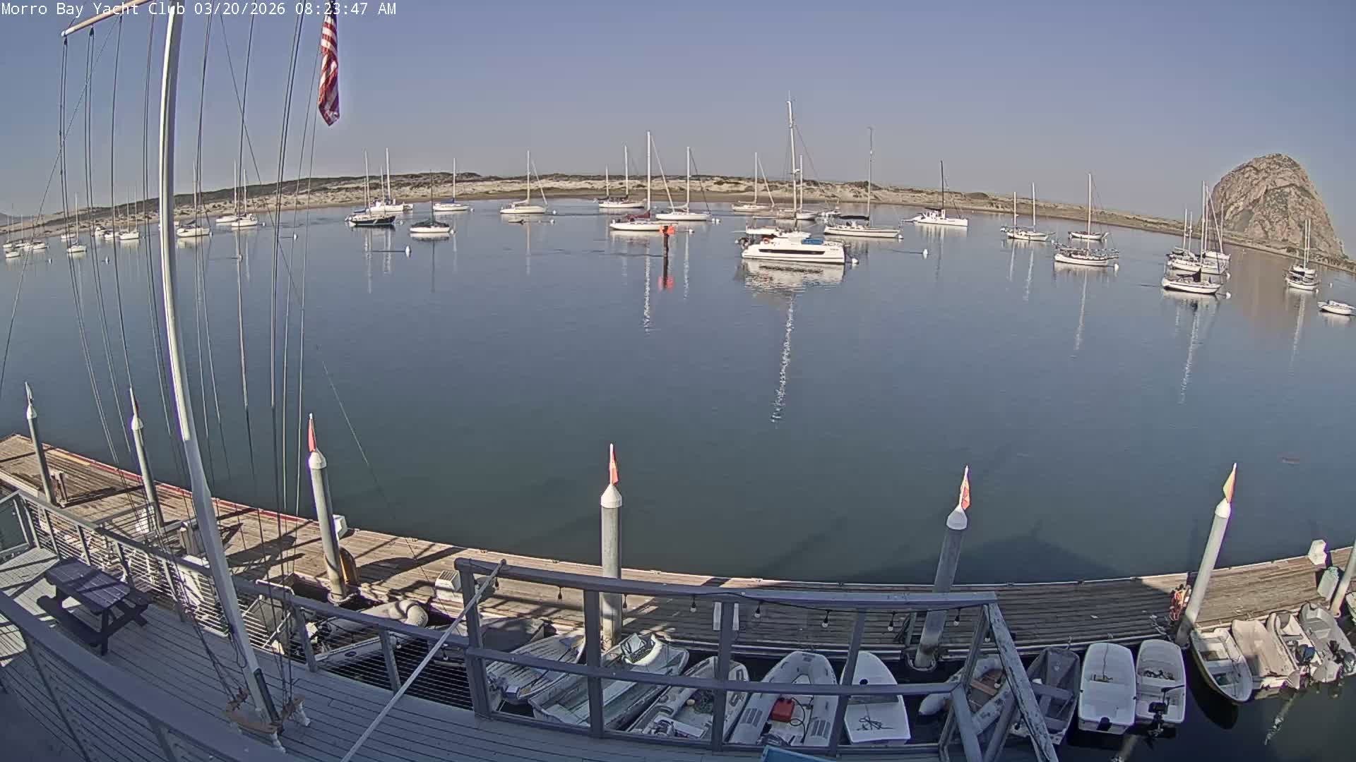 Morro Bay & Morro Bay Yatch Club Live Cam - Morro Bay, San Luis Obispo, California, USA