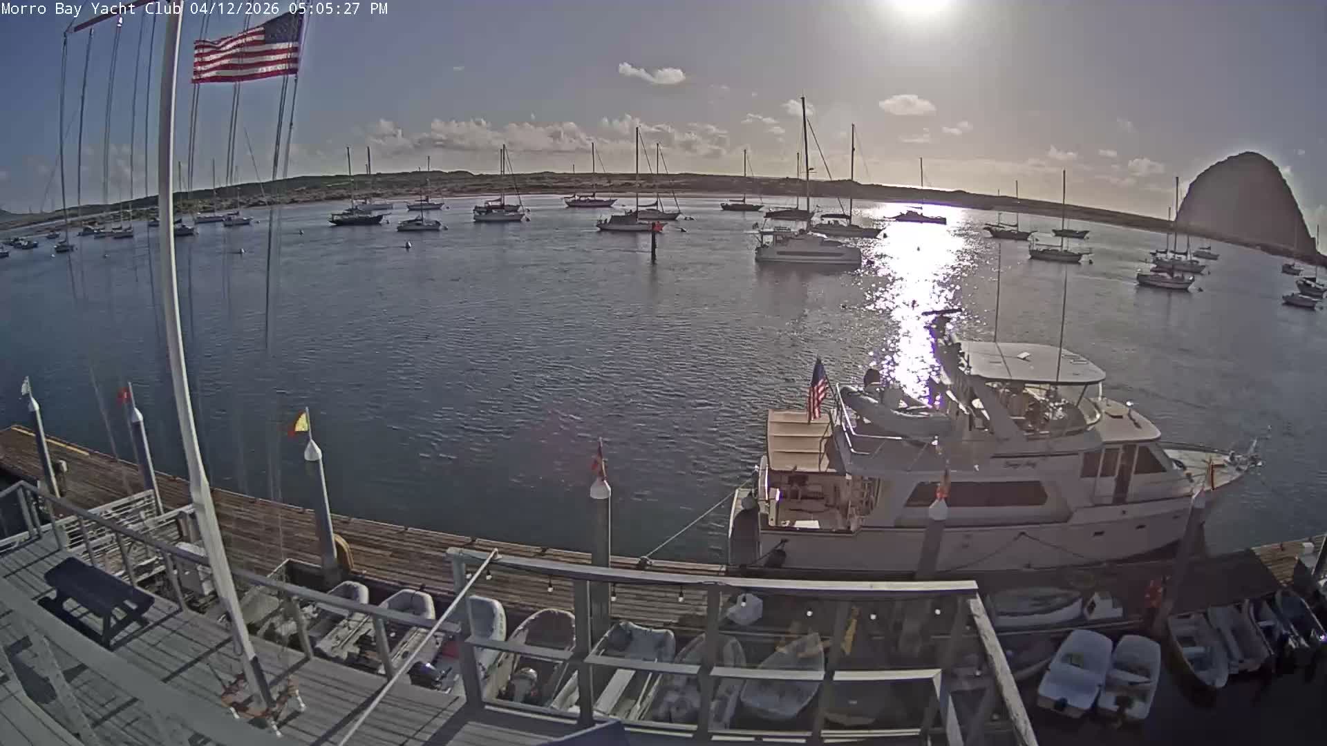 Morro Bay & Morro Bay Yatch Club Live Cam - Morro Bay, San Luis Obispo, California, USA
