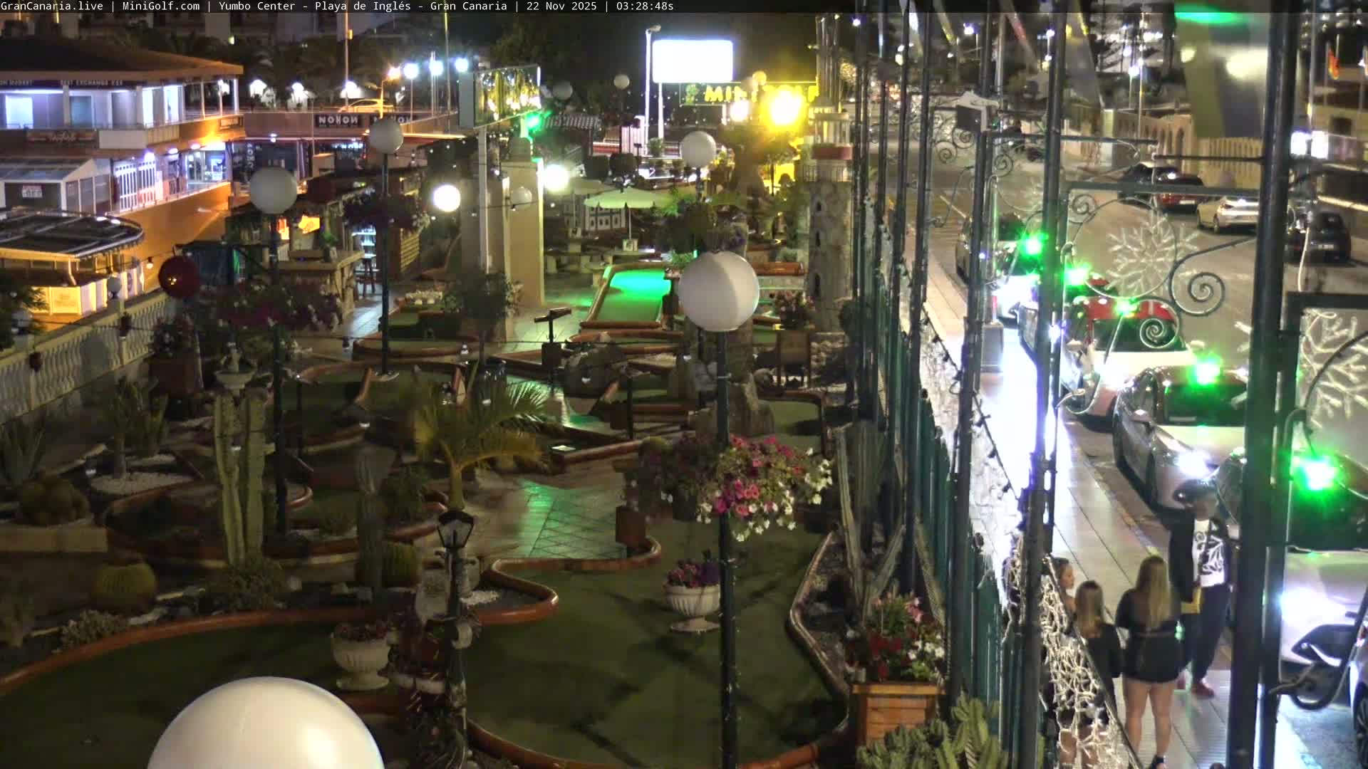Gran Canaria, Playa del Ingles City & Yumbo Centrum Shopping Mall Live Cam - Playa del Inglés, San Bartolomé de Tirajana, Gran Canaria, Canary Islands (Canarias), Spain