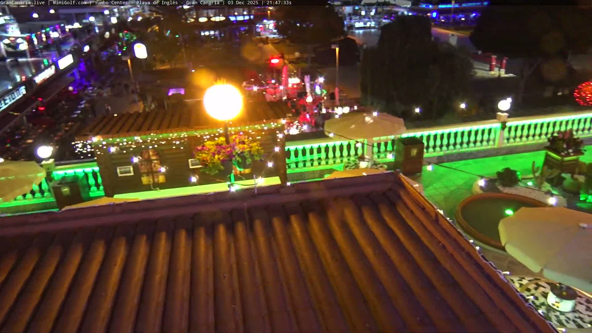 Gran Canaria, Playa del Ingles City & Yumbo Centrum Shopping Mall Live Cam - Playa del Inglés, San Bartolomé de Tirajana, Gran Canaria, Canary Islands (Canarias), Spain