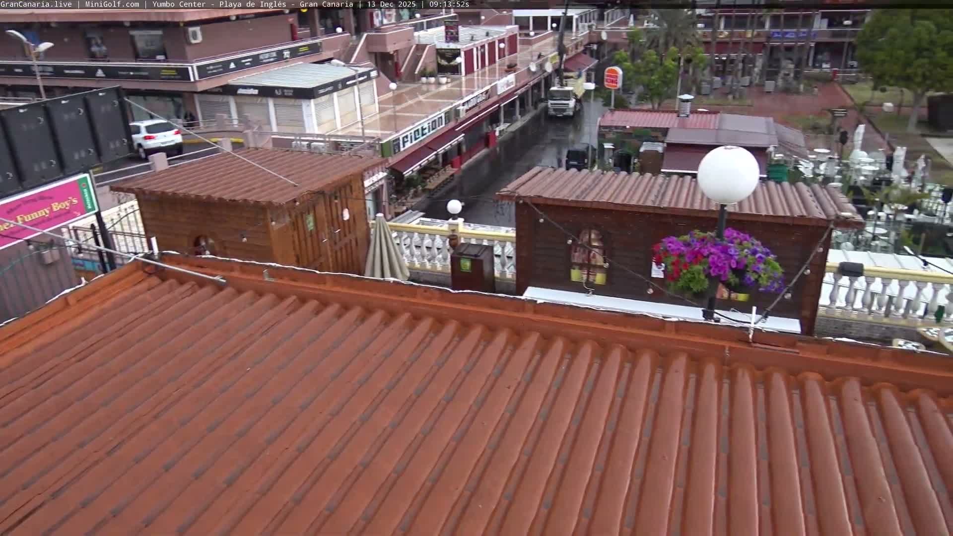 Gran Canaria, Playa del Ingles City & Yumbo Centrum Shopping Mall Live Cam - Playa del Inglés, San Bartolomé de Tirajana, Gran Canaria, Canary Islands (Canarias), Spain