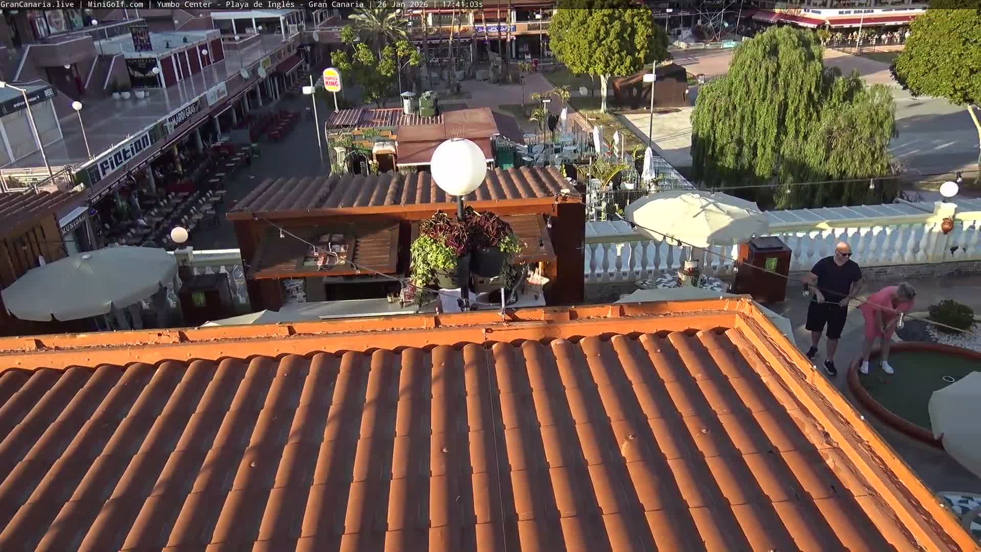 Gran Canaria, Playa del Ingles City & Yumbo Centrum Shopping Mall Live Cam - Playa del Inglés, San Bartolomé de Tirajana, Gran Canaria, Canary Islands (Canarias), Spain